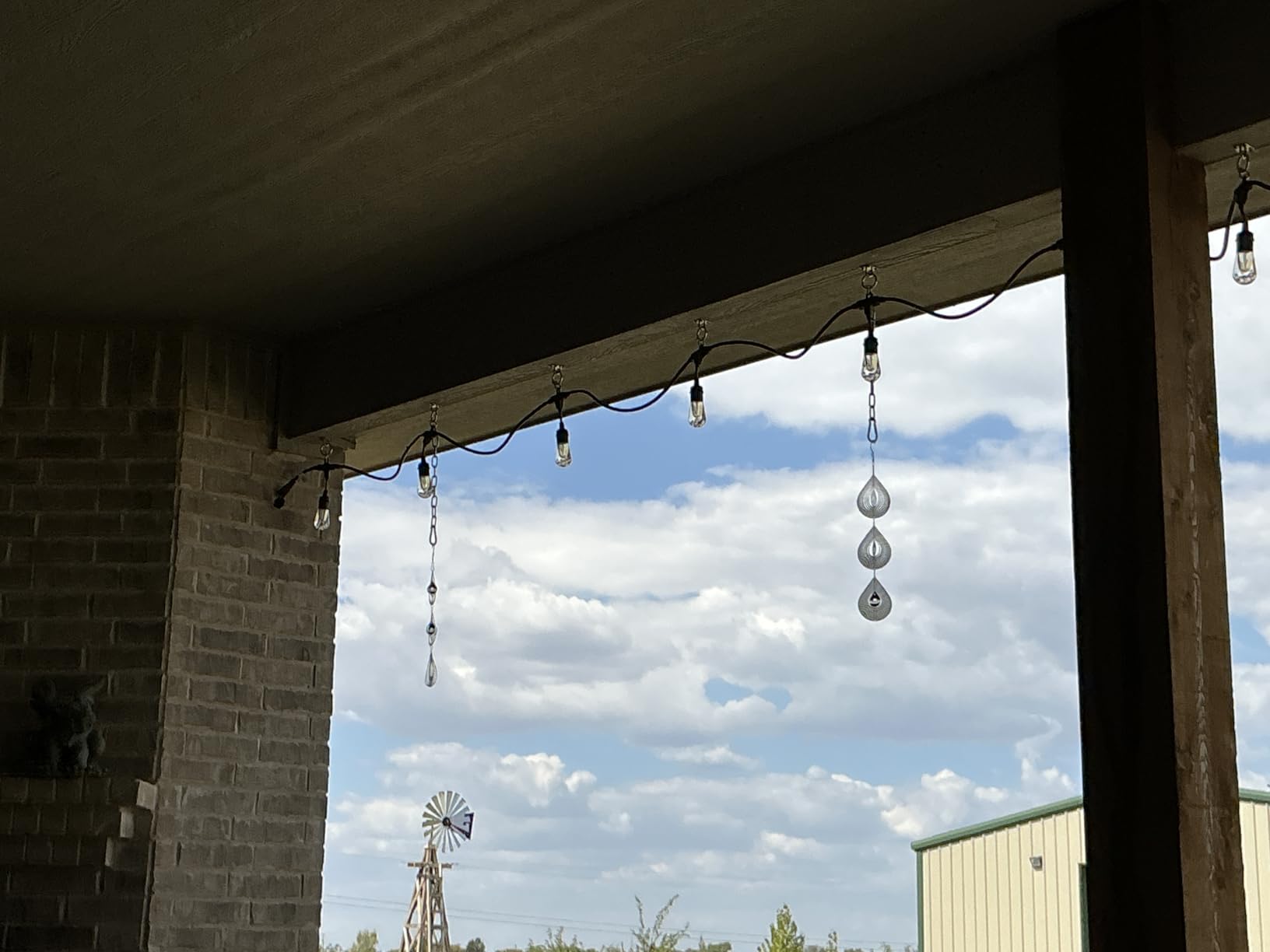 Enbrighten Vibe Vintage Outdoor String Lights Gen 2, 48ft, 24 RGBWIC Acrylic Bulbs, Weatherproof, Perfect for Gameday, Holidays, and More, Smart App Control, Compatible with Alexa, Google Home, 86128 customer photo 3