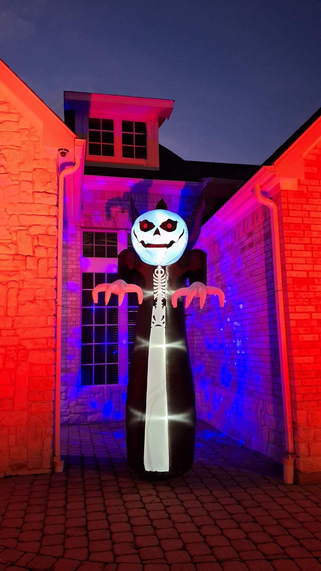 8FT Long Halloween Inflatable Outdoor Decorations Pumpkin Ghost and Black Cat Inflatable Yard Decoration with Build in LEDs Blow Up Ghost for Indoor Outdoor Party Lawn Yard Garden Decor customer photo 2