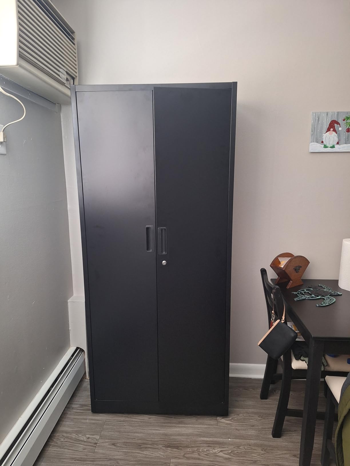 Garage Storage Cabinet with 2 Drawers and Pegboard, Locking Metal Storage Cabinet with Doors and 2 Adjustable Shelves, 71 inch H Steel Tool Cabinets for Garage, Home, Black, Assembly Required customer photo 1
