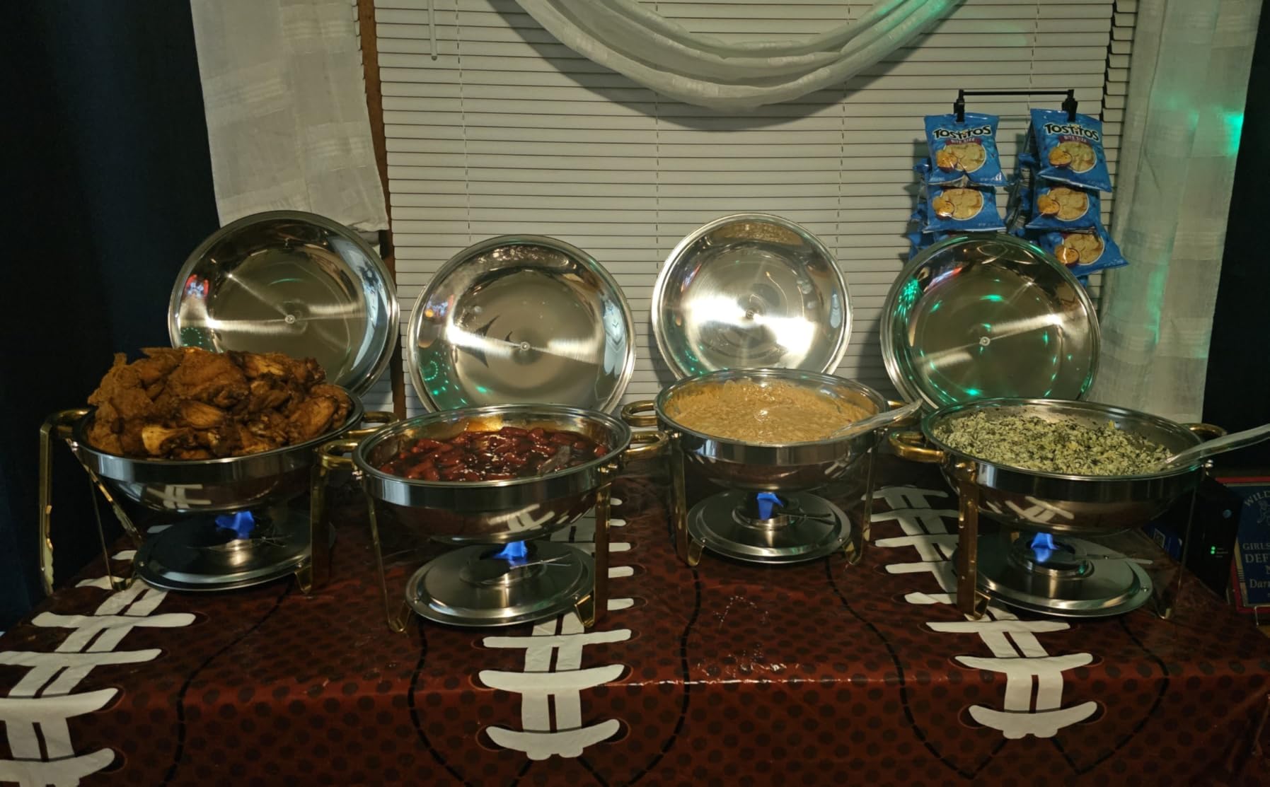 ALSO GO Round Chafing Dishes for Buffet 4 Pack, 6QT Chafing Dishes Buffet Set Gold, Catering Food Warmer for Parties Buffet with Full Size Chafing Pans, Stainless Steel Warming Trays for Thanksgiving customer photo 1