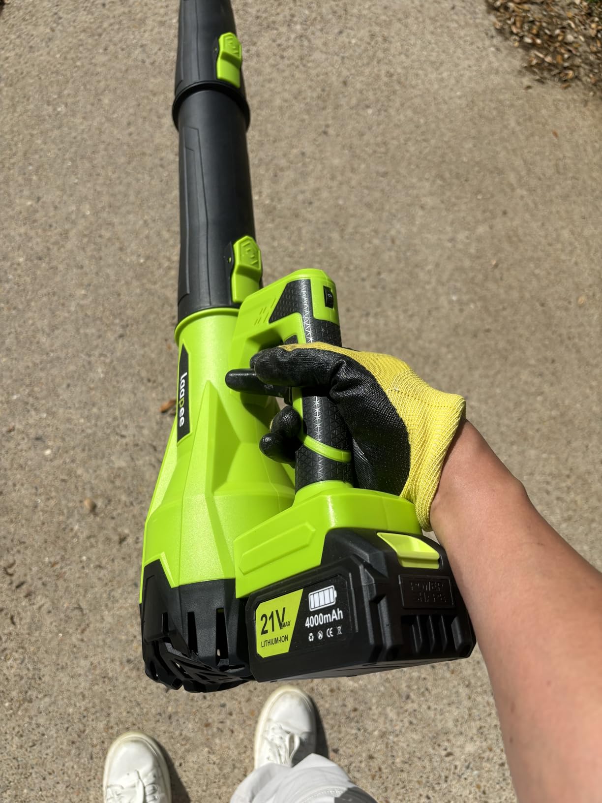 Leaf Blower Cordless,Electric Leaf Blower with 2 4.0Ah Battery Powered and Fast Charger, Lightweight Cordless Blowers for Spring Lawn Care and Dust,6 Speed Control customer photo 1