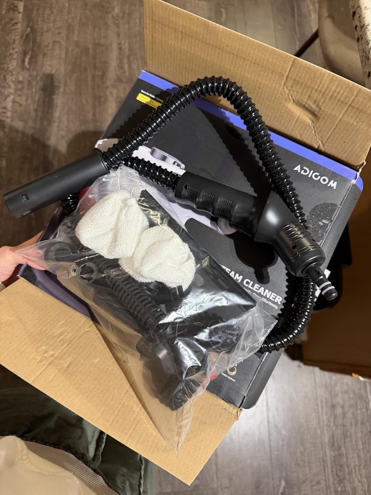 Handheld Steam Cleaner for Home 3s Instant Heat-Up No Need to Wait, Upgrade 2 LB Light Weight Easy Refill Portable Steamer Cleaner for Furniture Couch Grout Walls Kitchenware Cleaning customer photo 2