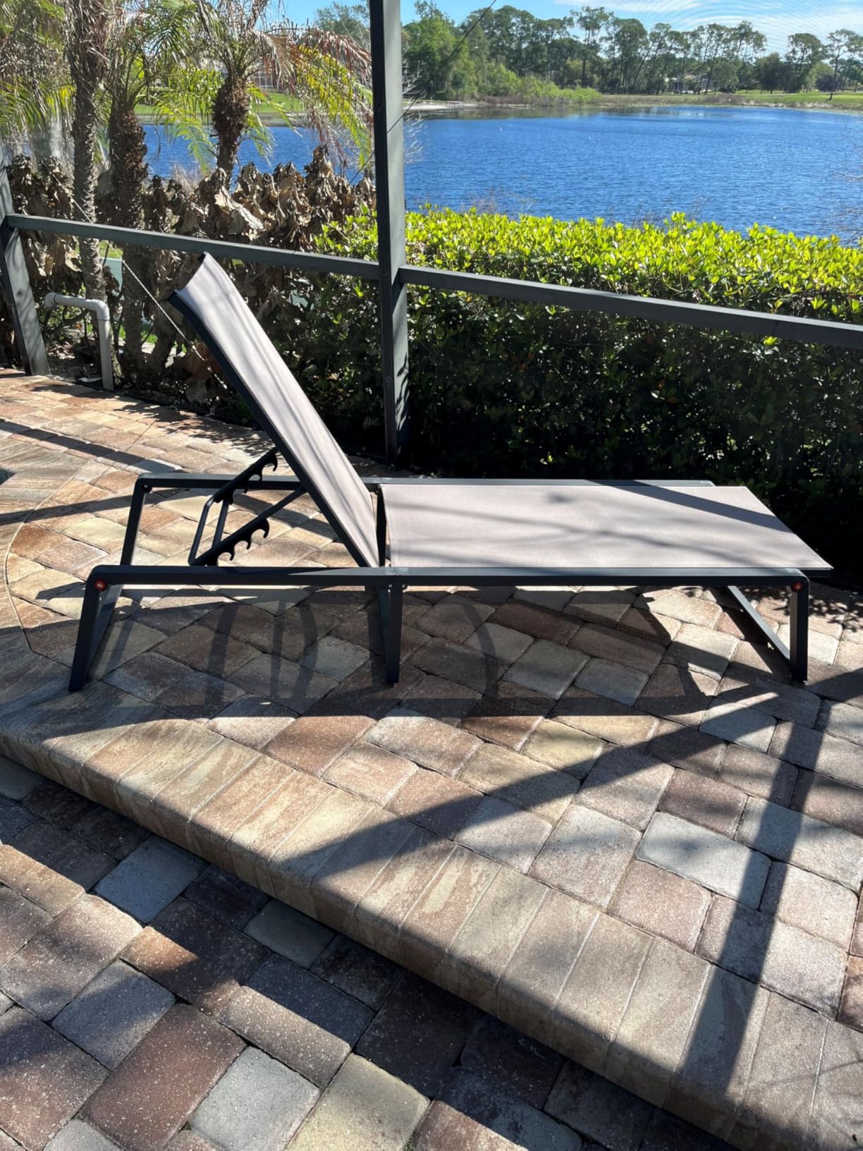 Aluminum Chaise Lounge Chair Outdoor, Foldable & No Assembly Patio Pool Lounge Chairs 5-Position Recliner customer photo 1