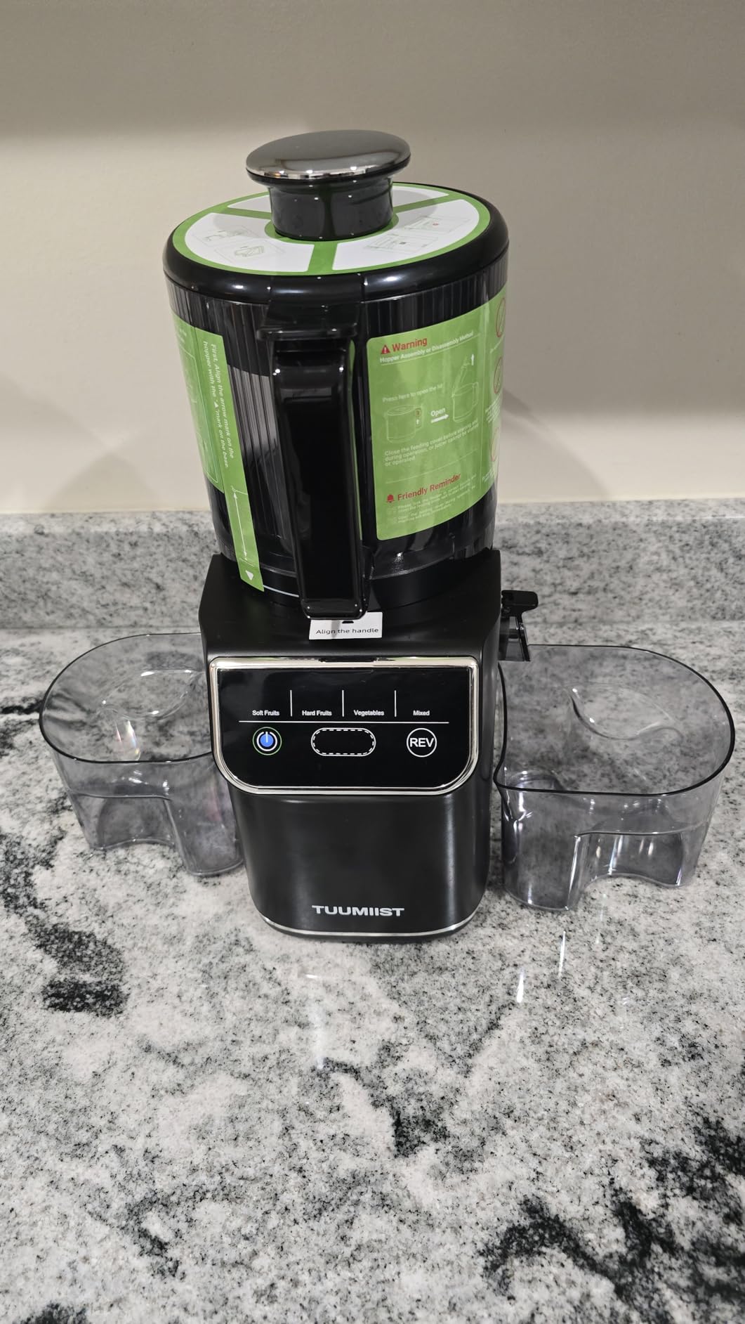 3-in-1 Cold Press Juicer Machine, Smart Touch Masticating Juicers for Whole Fruit & Vegetable, 6.5