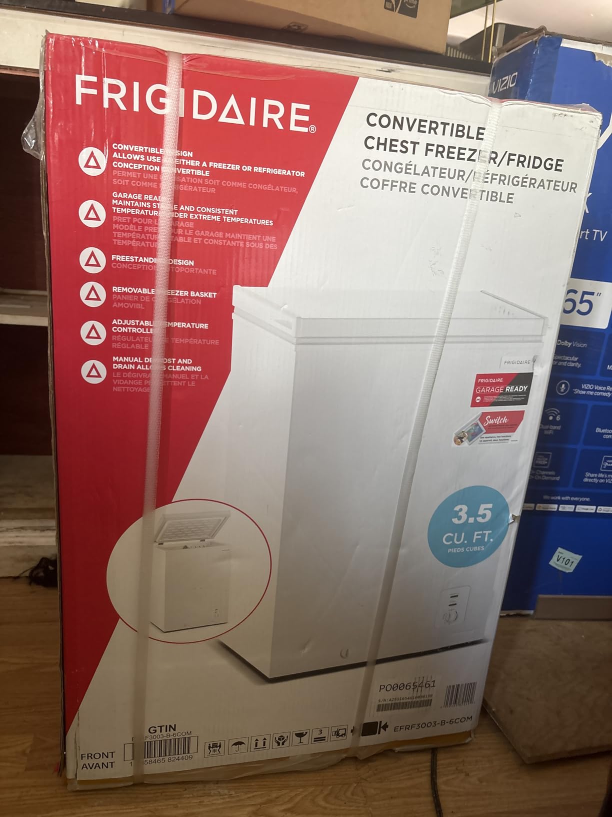 Frigidaire Chest Deep Freezer, 2.0 Cu. Ft. Capacity, Adjustable Thermostat-Removable Vinyl Coated Wire Basket-Easy Defrost Drain- Garage Ready- Pearl White customer photo 1