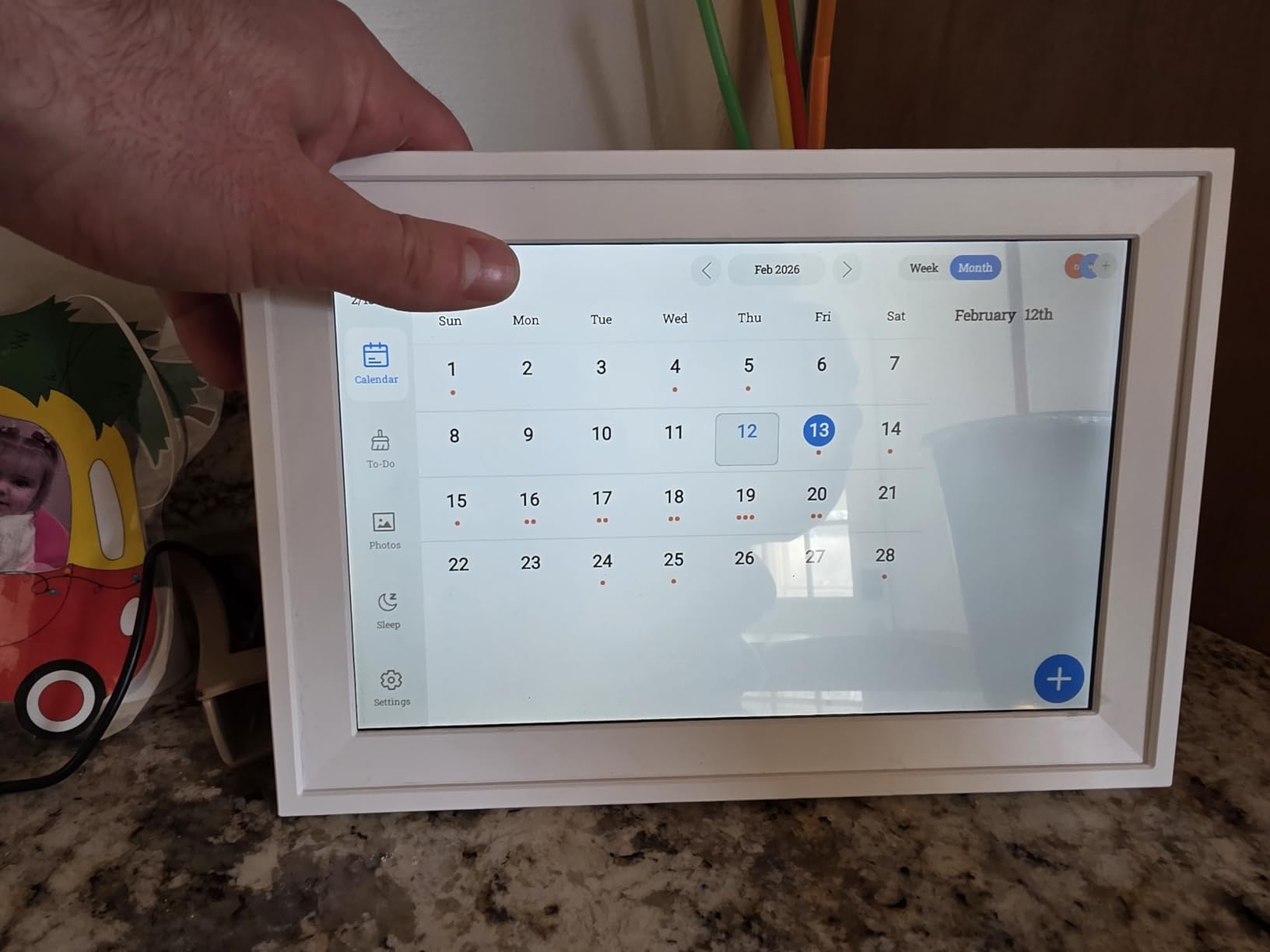 10.1'' Smart Digital Calendar - Interactive Touch Screen, HD Display, Wall Mountable Family Organizer with Chore Chart, To-Do Lists & App Sync for Home & Office, Warm Mothers's Day Gift, Gift for Her customer photo 2