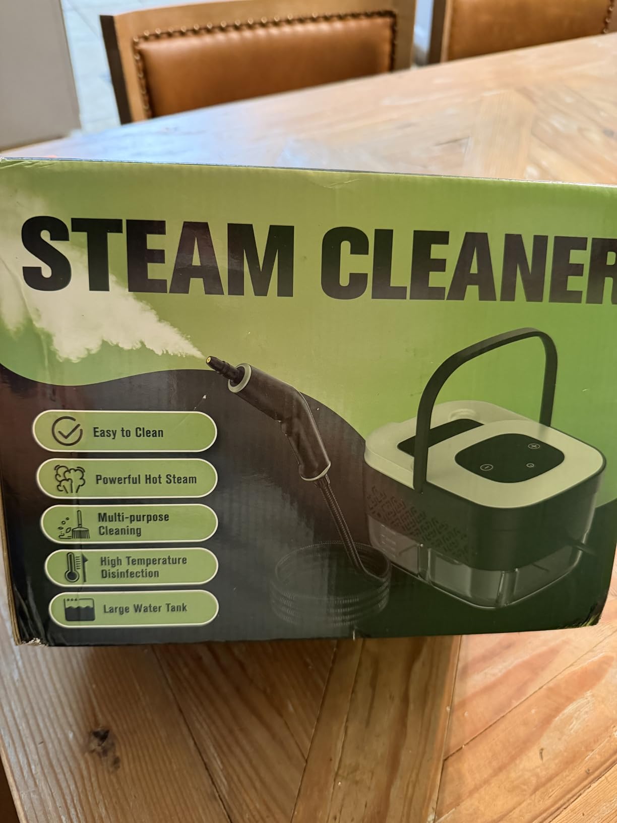 Steam Cleaner, Portable Steamer for Cleaning with 16pcs Accessories, 6-Level Adjustable, 15s Heat-Up, Handheld Steam Cleaner for Home for Tile, Grease, Dirt, Grout, Car Detailing, Green customer photo 2
