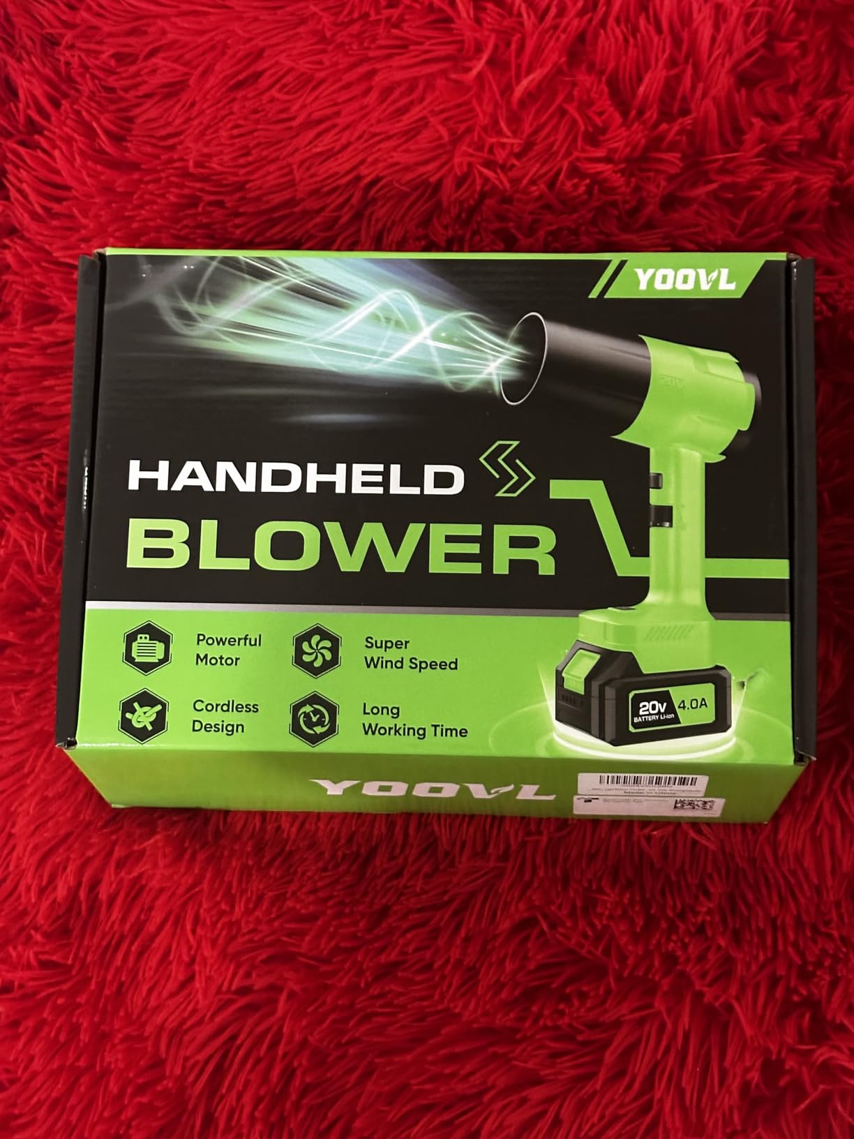 Leaf Blower Cordless, Handheld Leaf Blower with 2 X 4.0Ah Battery and Charger, 6 Speed Modes, Lightweight Blowers for Snow, Lawn Care, Patio, Yard, Blowing Leaves, Dust customer photo 2