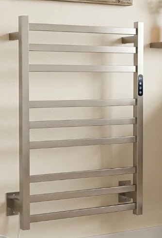 9 Bars Wall Mounted Towel Warmer, Heated Towel Rack for Bathroom, Smart Control with 24-Hour Timer, Plug-in or Hardwired Installation Hot Towel Rack, Stainless Steel Towel Warmer Rack customer photo 1