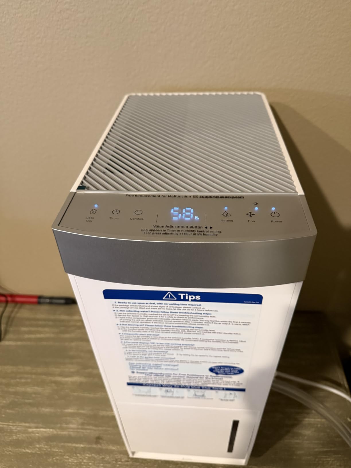 105 Pint/D Energy Star Version 6.0 Dehumidifier, 5500 Sq.Ft AEOCKY Smart Compressor Dehumidifier with Drain Hose, Intelligent Humidistat,for Basement,Bedroom,Home,Bathroom customer photo 2