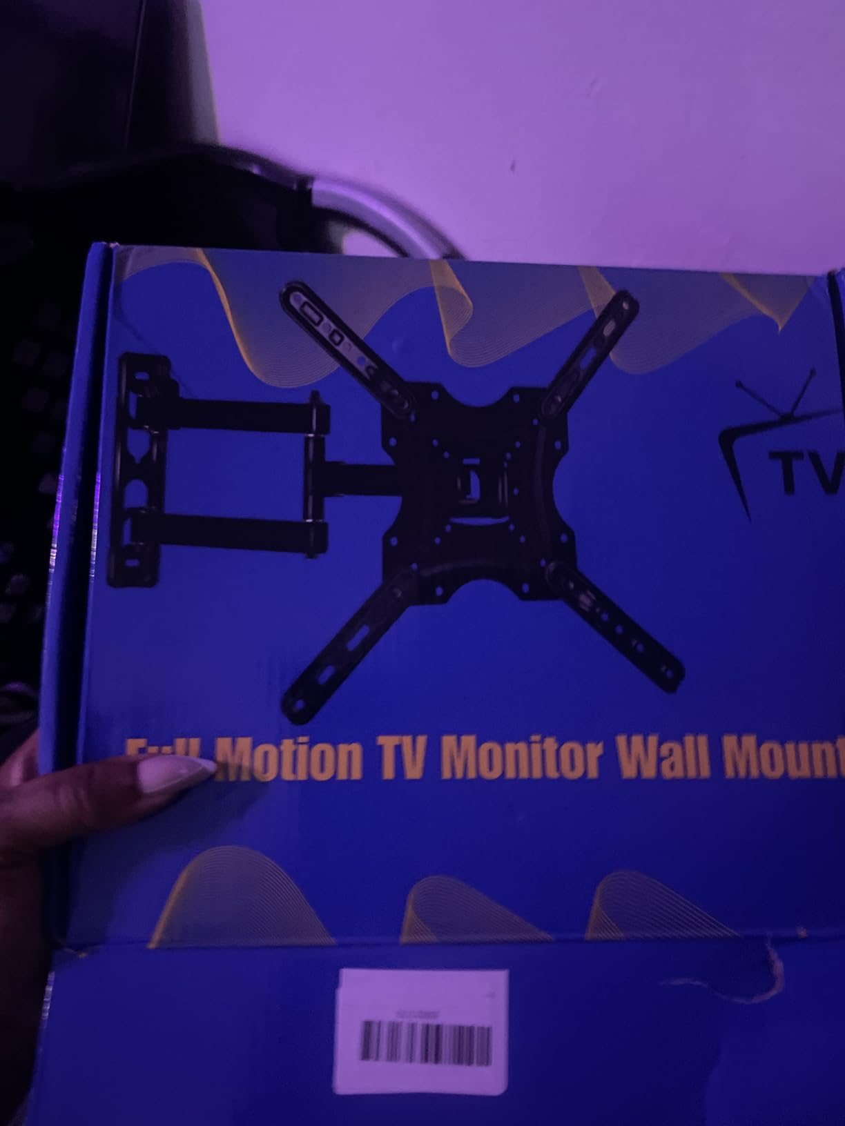 Full Motion TV Wall Mount,Swivel Tilt Extension with Articulating Arms,Tvs Brackets for Wall Mount with VESA 400x400mm up to 66lbs Max,Universal TV Mount for 19-55 inch LED Monitors Flat Screen customer photo 2