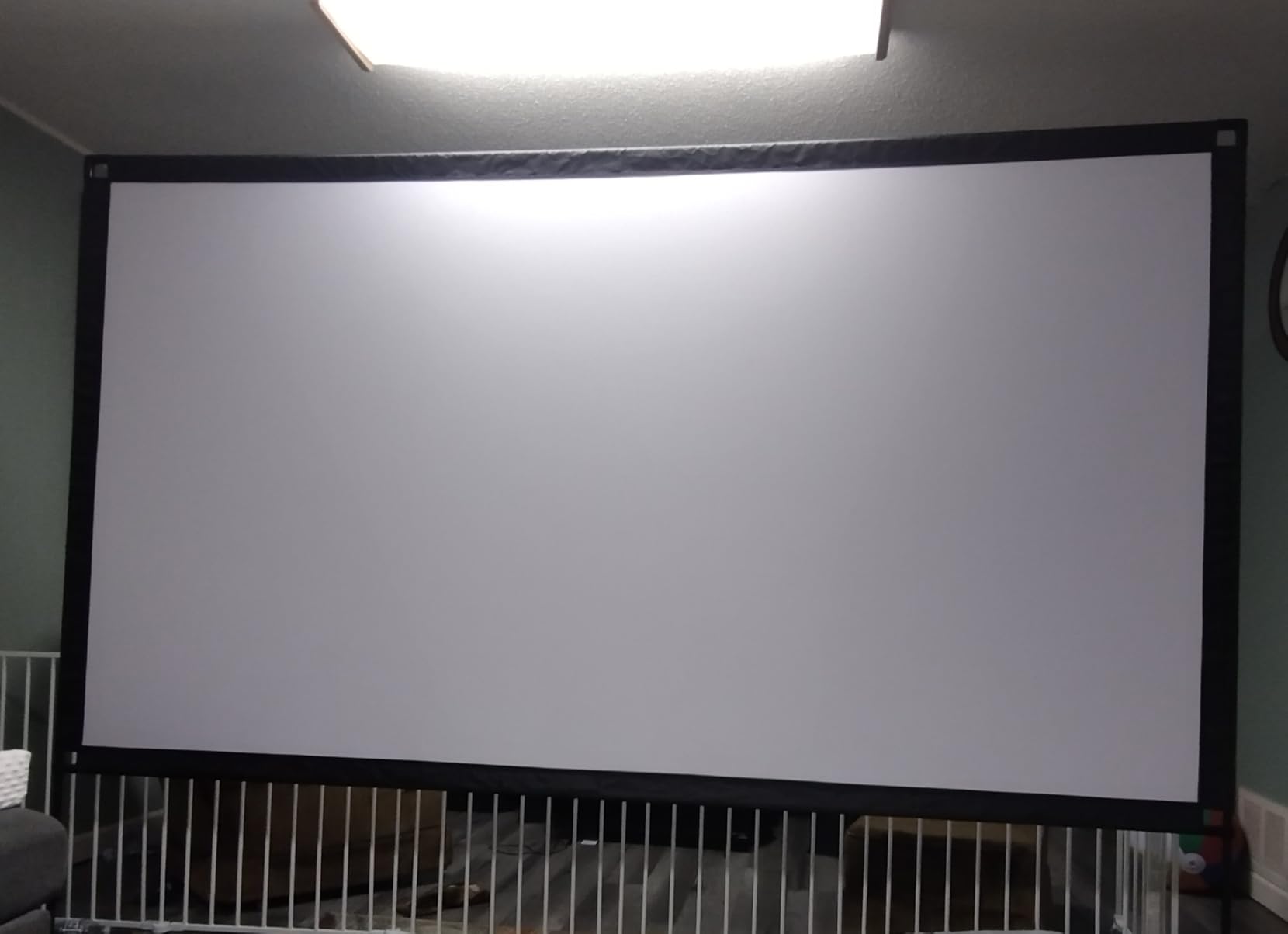 120inch Projector Screen with Stand: Portable Projector Screen Outdoor Indoor Front/Rear 16:9 4K HD with Carry Bag, Sandbag - Lightweight Movie Screen for Backyard, Camping, Theater customer photo 2