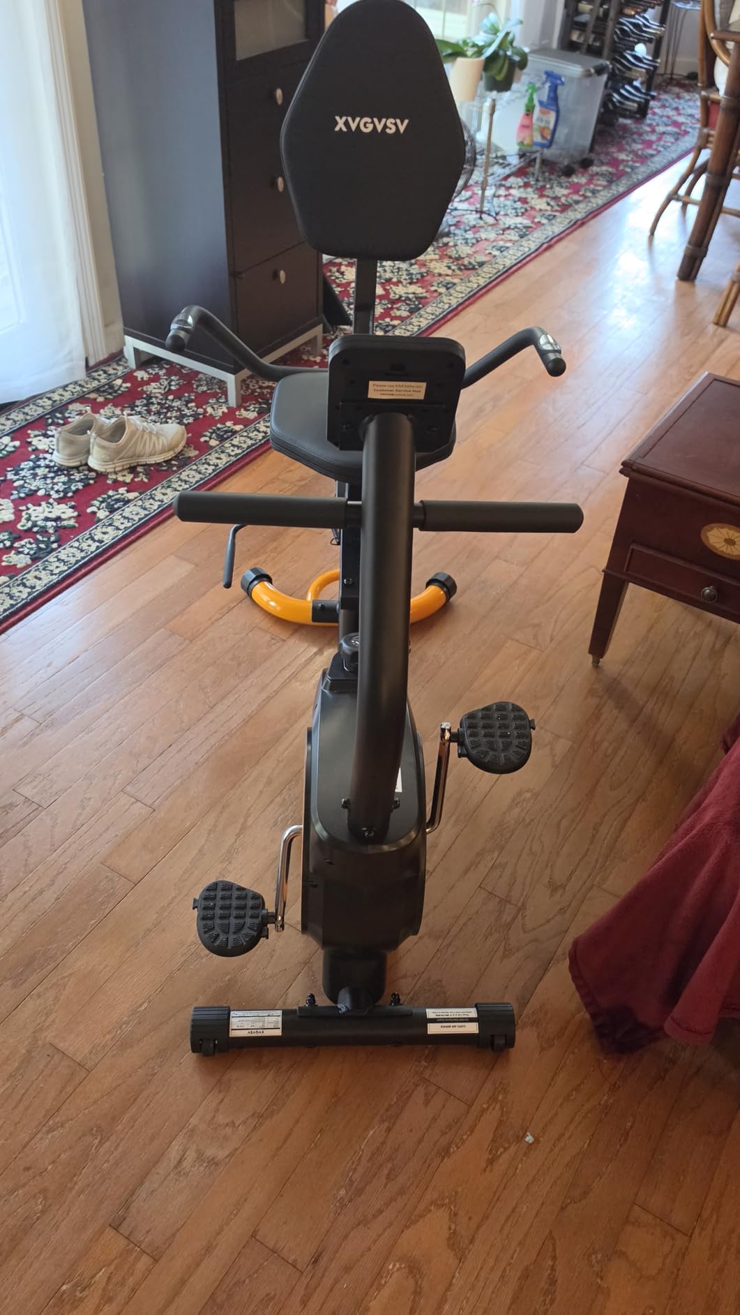 Recumbent Exercise Bike for Home Use, Quiet Recumbent Stationary Bikes for Adults & Seniors, 16-Level Resistance, Adjustable Seat, Supports 400LB, Pulse Sensors & LCD Display customer photo 1