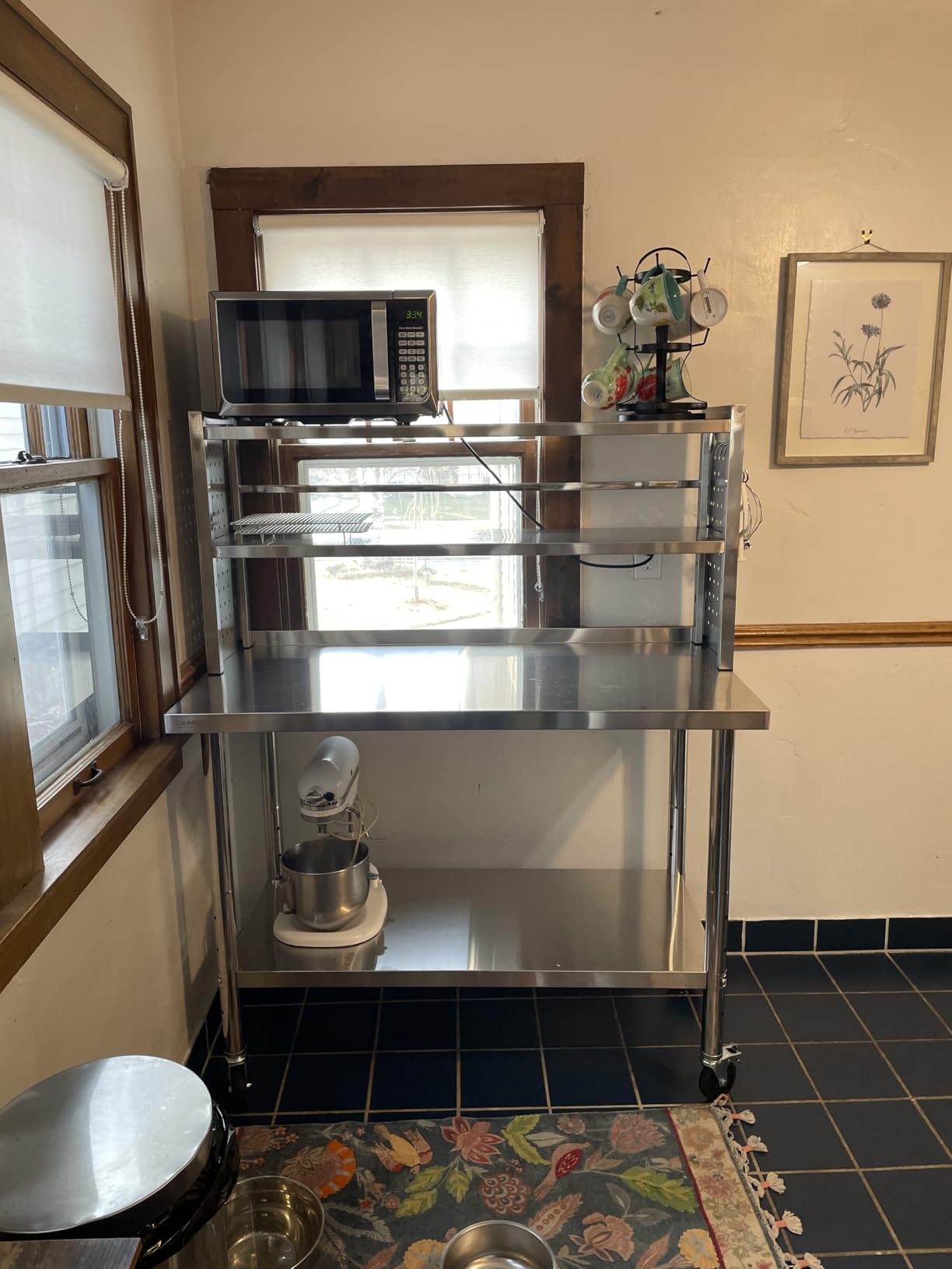 60x24 in NSF All Stainless Steel Table with Adjustable Shelf & Pegboard Panels & Casters, Kitchen Prep Table Commercial Heavy-Duty Worktable with Large Space Storage for Restaurant Garages customer photo 1