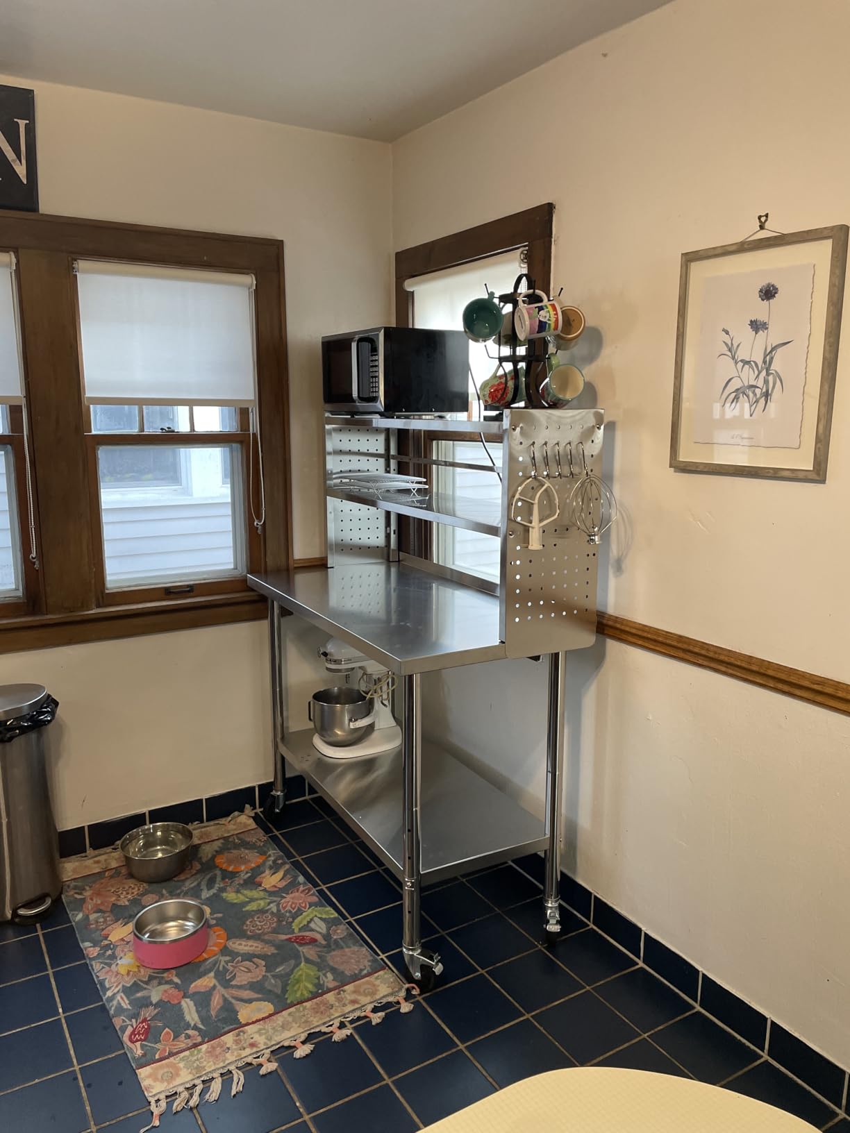 60x24 in NSF All Stainless Steel Table with Adjustable Shelf & Pegboard Panels & Casters, Kitchen Prep Table Commercial Heavy-Duty Worktable with Large Space Storage for Restaurant Garages customer photo 2