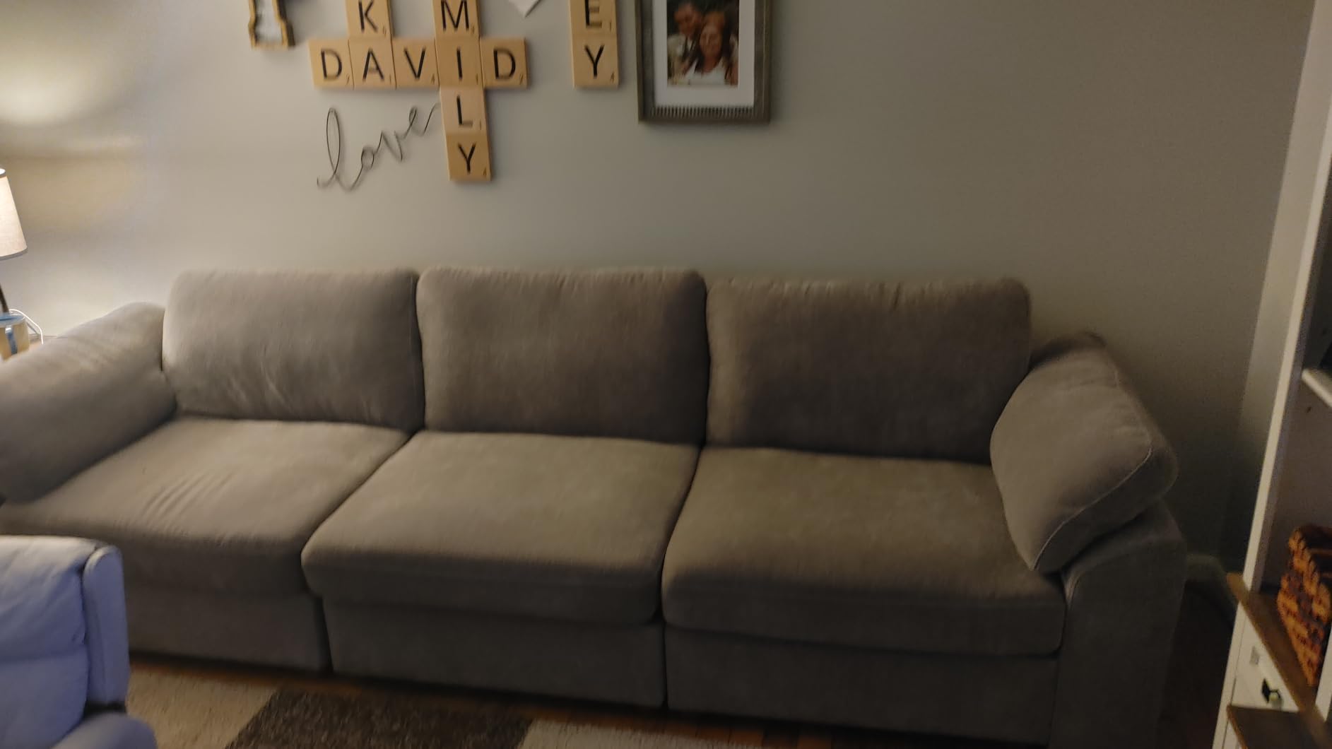 EASE MOOSE Oversized L Shape Sectional Modular Sofa,Wide Deep seat Sectional Sofa,FSC Certified Comfortable Chenille Grey Cloud Modular Sofa customer photo 1