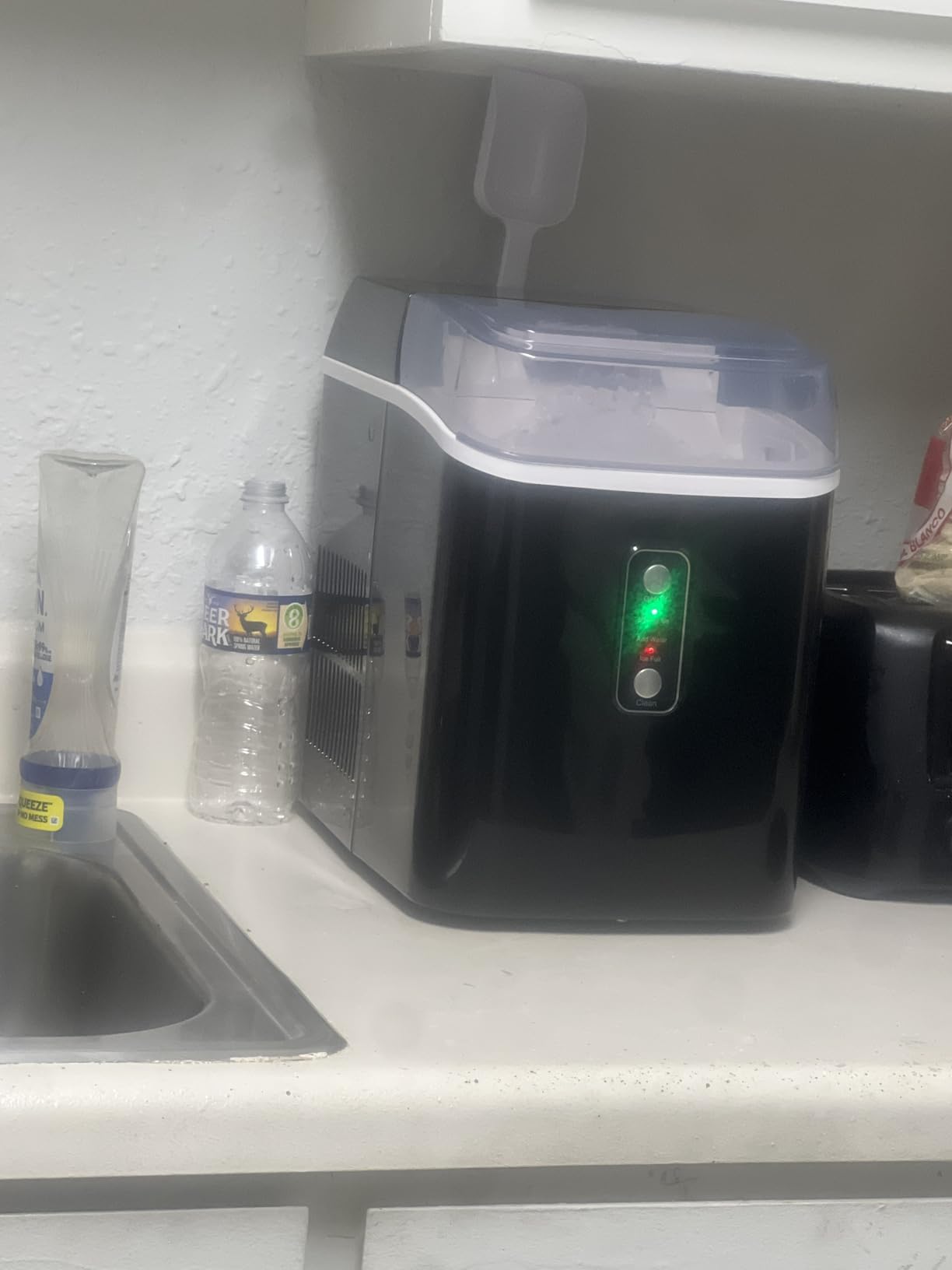 Dumos Nugget Ice Makers, Portable Ice Machine Countertop Ready in 6 Mins, 1.55L Water Tank, Self-Cleaning, for Office, Party, RV, Home (Black) customer photo 2