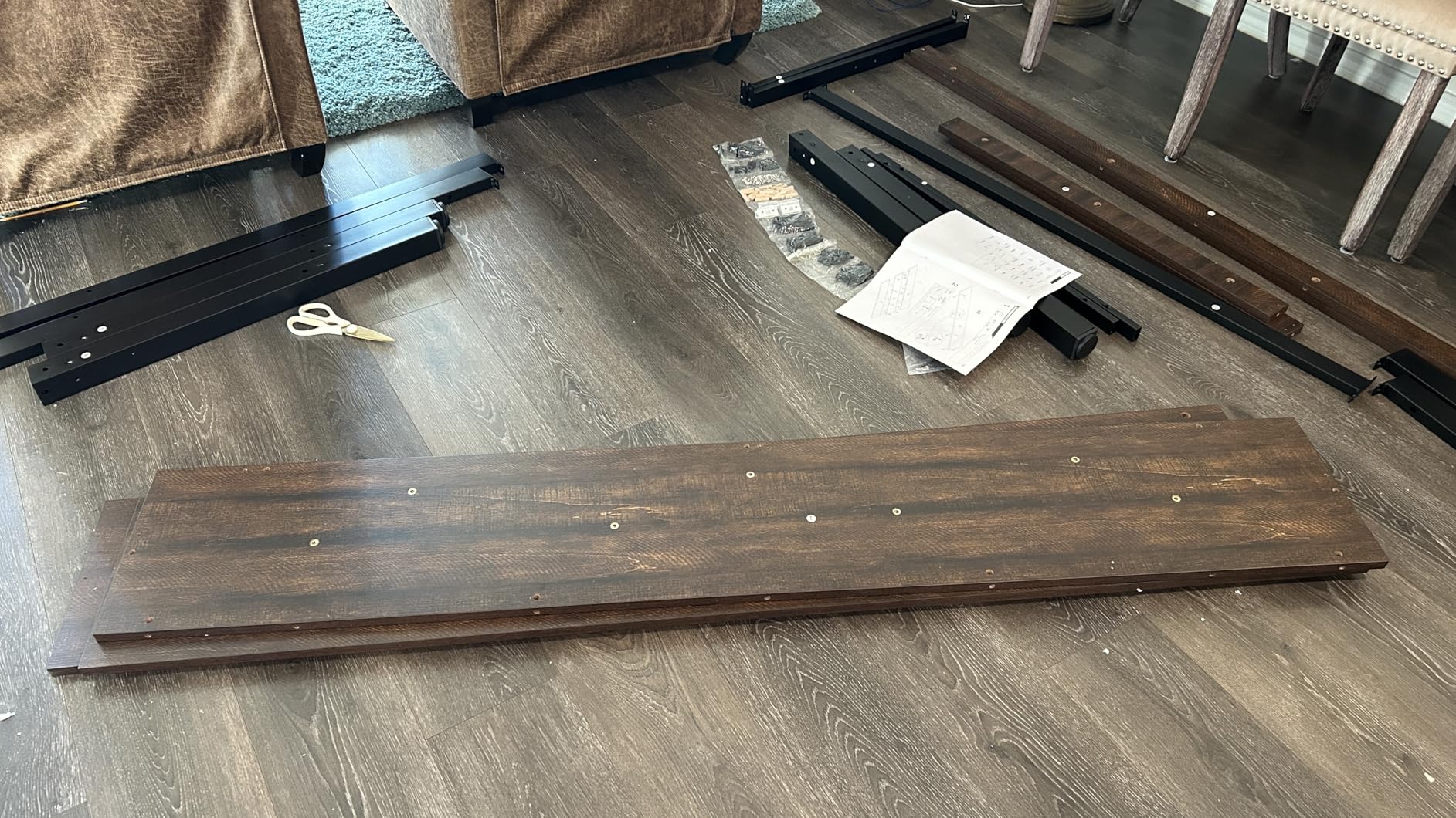 GarveeHome Industrial Dining Table for 6-8 People, 70.87