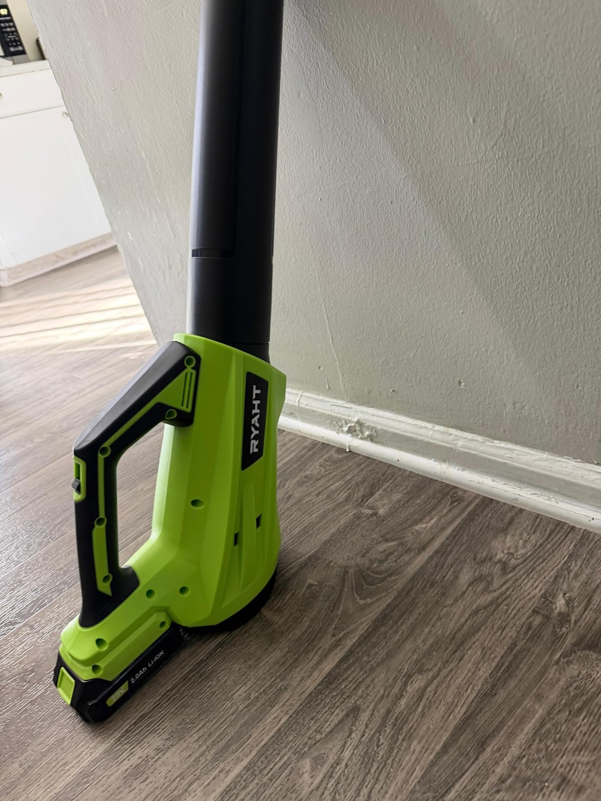 Leaf Blower Cordless, Leaf Blower with Battery and Charger - 2 Speed Modes, 2 Batteries, 20V Powerful Lightweight Electric Blowers for Blowing Leaves, Lawn Care, Patio Cleaning and Dust, Green customer photo 1