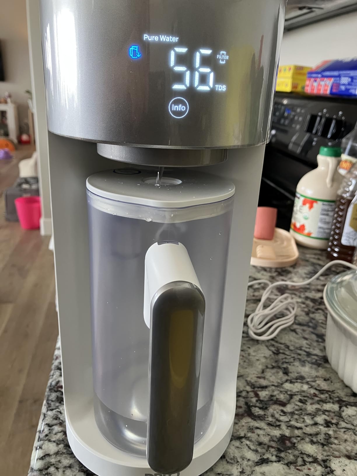 DREO Reverse Osmosis Water Filter Countertop, RO Filtration System, 3:1 Pure to Drain, TDS & Filter Life & Autofill Pitcher, Installation-Free, Self-Cleaning Water Purifier, RO Water Filter customer photo 1