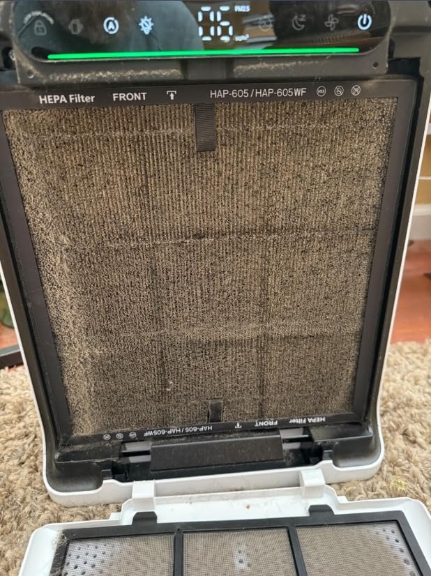 Air Purifiers for Home Large Room Up to 2600 Ft², HEPA Air Purifier with Washable Filter & Air Quality Display, Powerful Turbo Mode Air Cleaner for Pet Hair Odors Smoke Dust, HAP605 customer photo 1