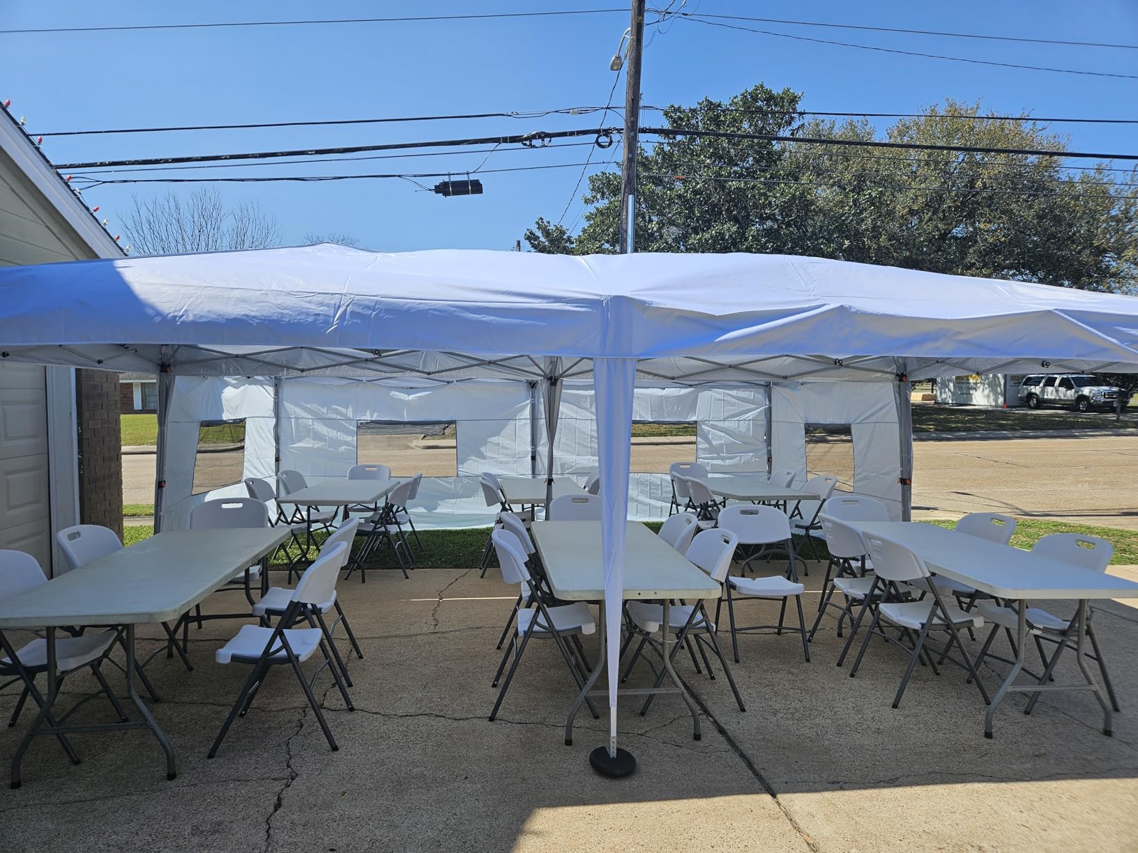 Quictent 10x20 Pop Up Canopy Tent with 6 Removable Sidewalls, Heavy Duty Party Tent for Outdoor Events Weddings, Easy Setup Carpas para Fiestas with Mesh Windows, Waterproof customer photo 1