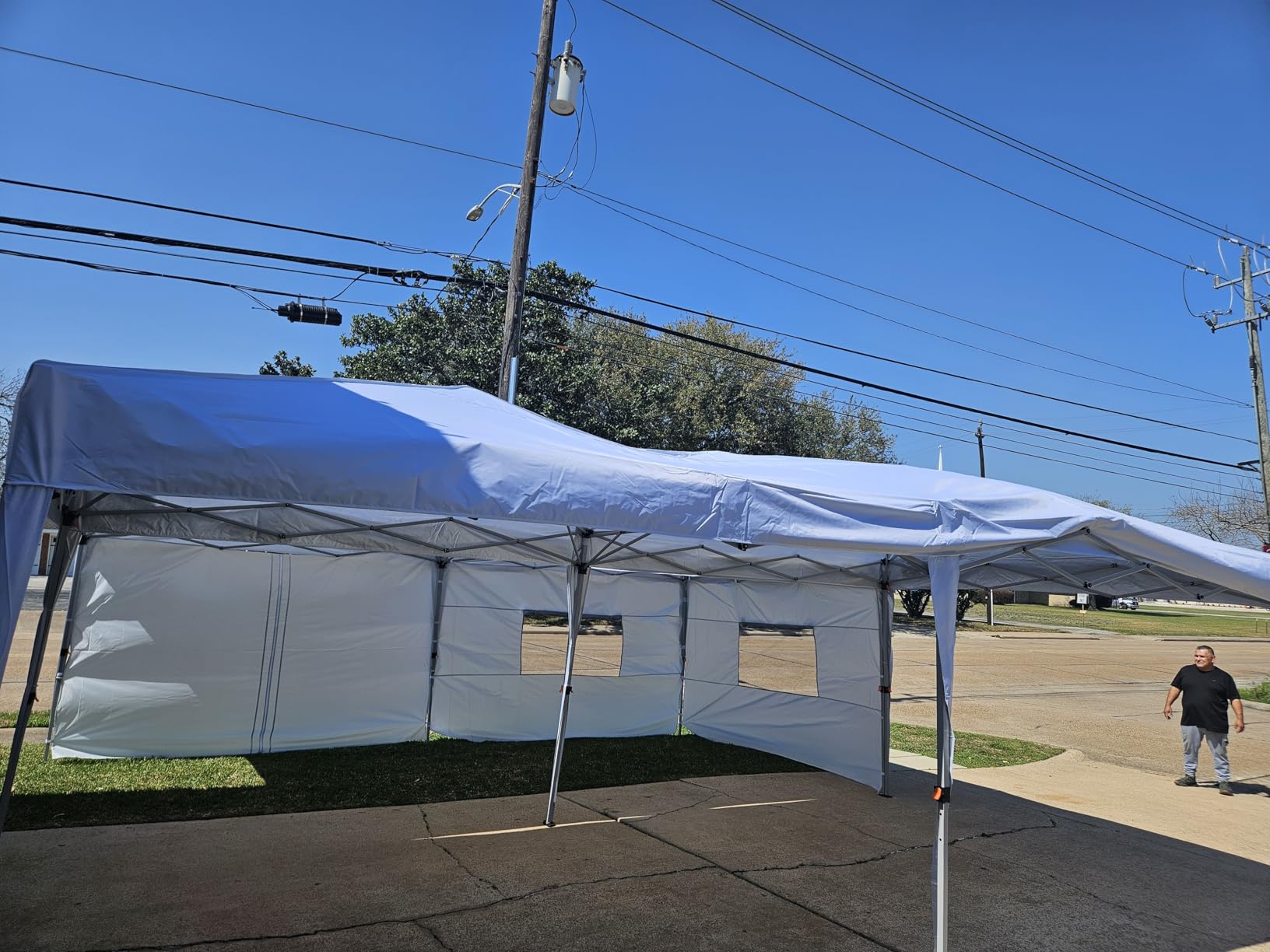 Quictent 10x20 Pop Up Canopy Tent with 6 Removable Sidewalls, Heavy Duty Party Tent for Outdoor Events Weddings, Easy Setup Carpas para Fiestas with Mesh Windows, Waterproof customer photo 2