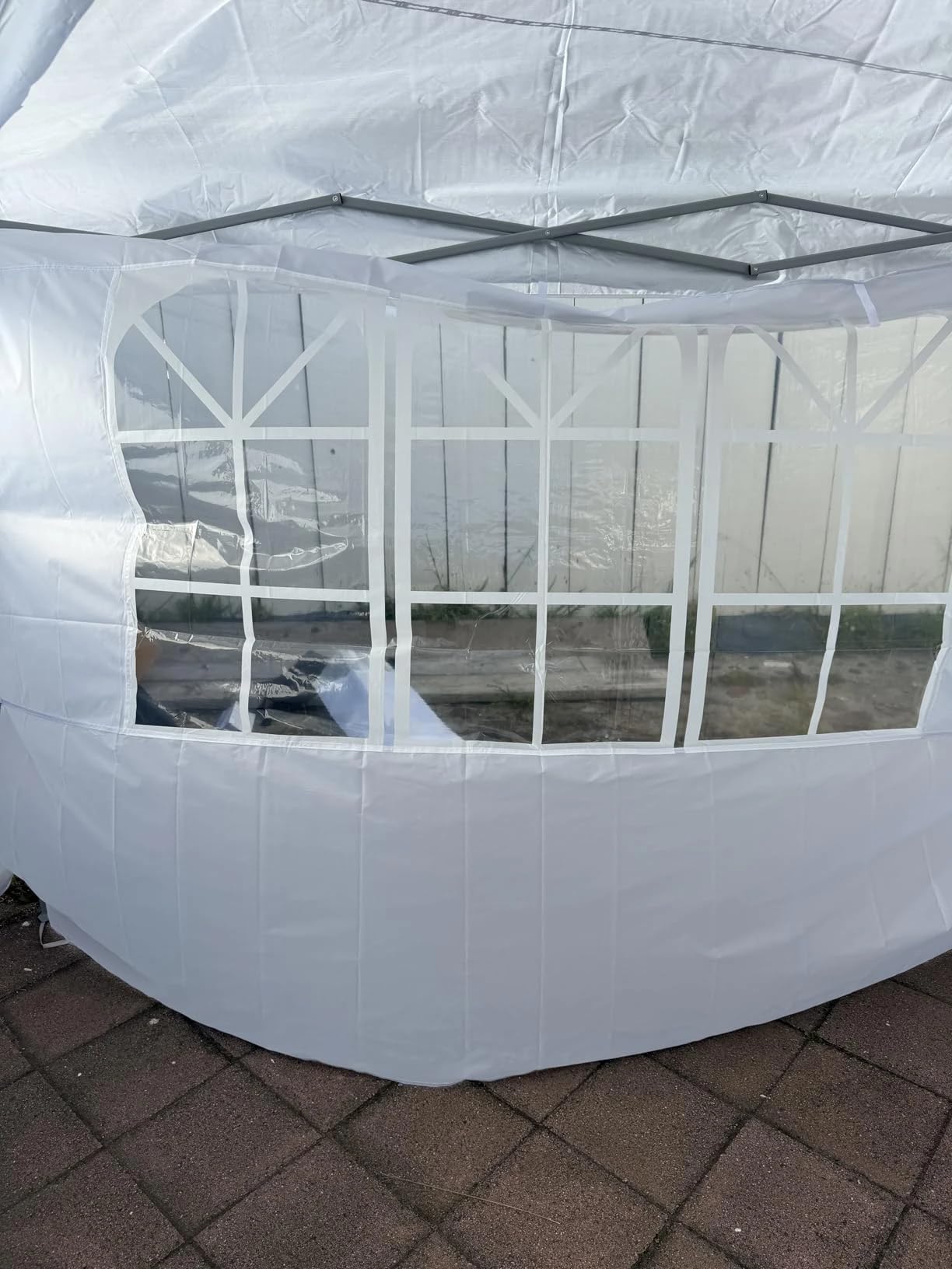 HOTEEL 10x30FT Party Tent with 8 Removable Sidewalls for Parties, Carpas para Fiestas Easy Set up, Weddings, BBQ, Baby Shower, Waterproof Outdoor Event Canopy, Patio Camping Gazebo, White customer photo 1
