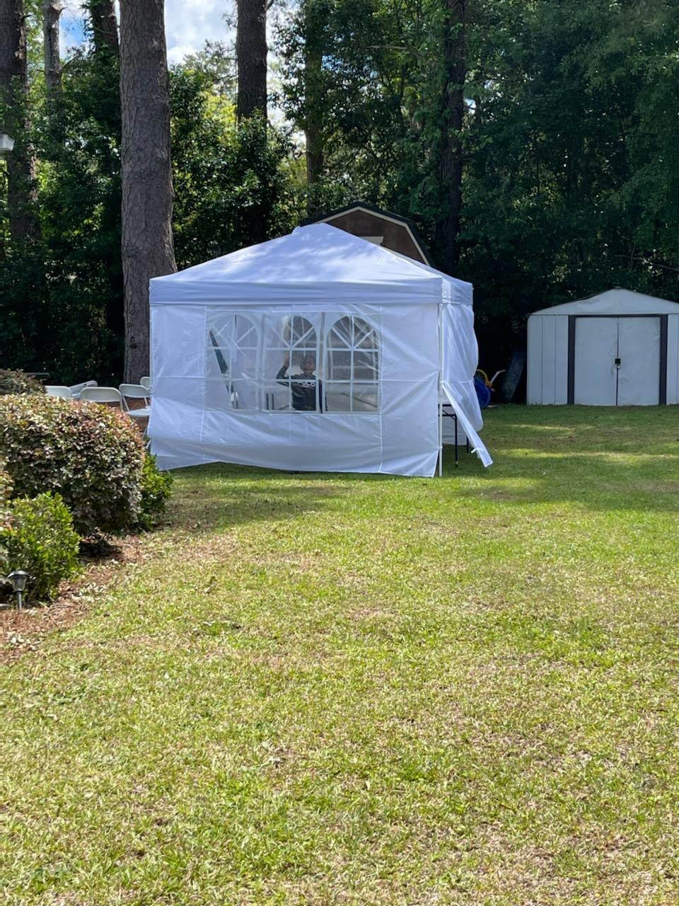 COBIZI 20x30 FT Party Tent Heavy Duty, Large Outdoor Event Tents for Parties with 8 Sidewalls & Built-in Sandbags,Waterproof Wedding Canopy Gazebo Commercial Tent for Carport,Camping,Patio,White customer photo 2