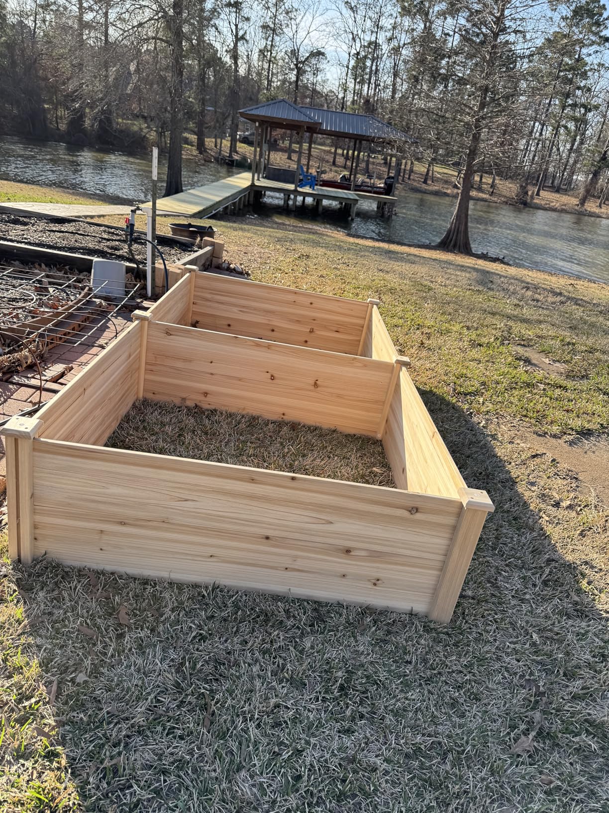 Wood Raised Garden Bed, 72x24x30in Elevated Wooden Planter Box with Legs Standing Growing Bed for Backyard, Patio, Balcony with Bed Liner, 200 Pound Capacity customer photo 1