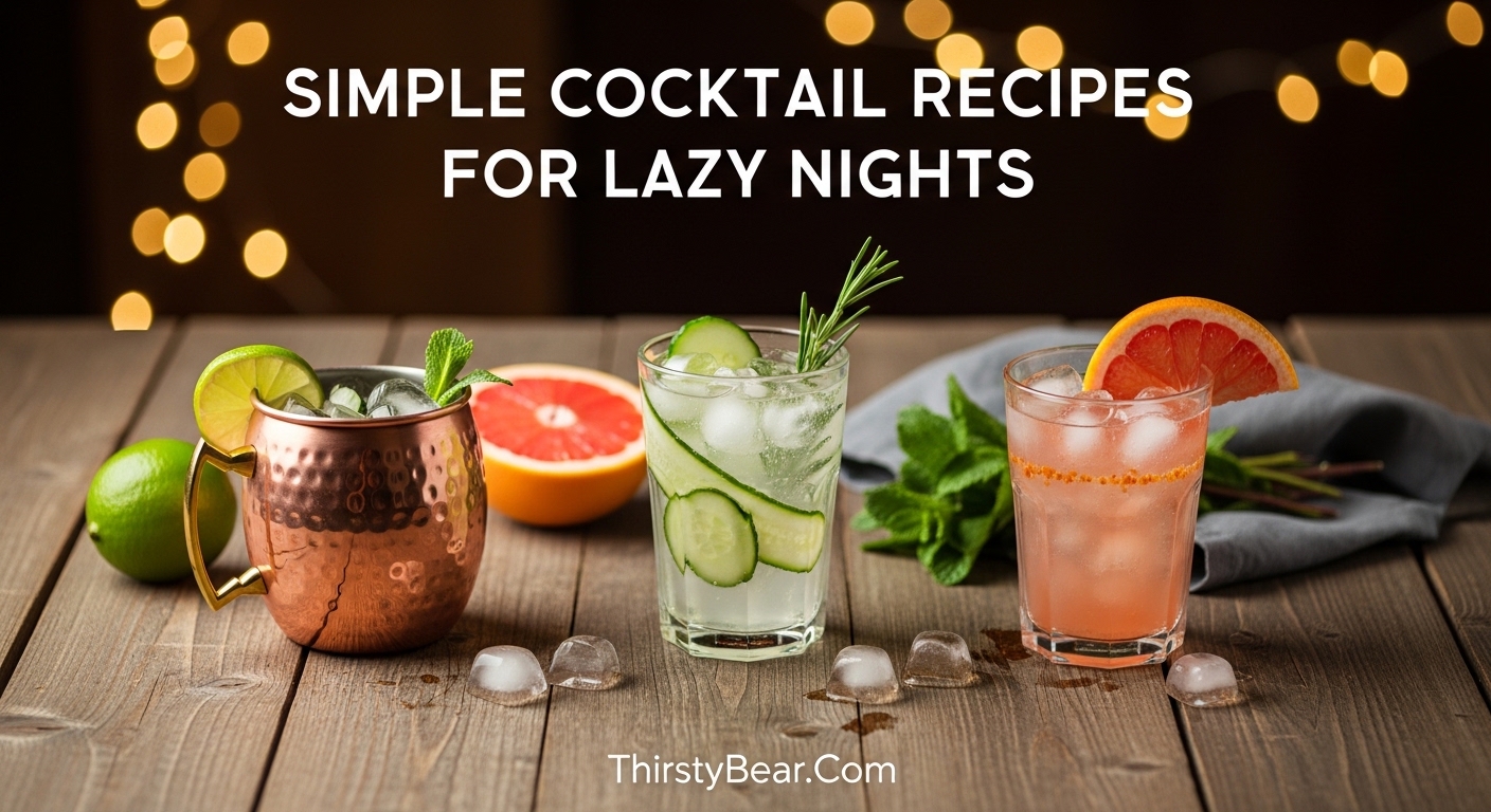 SIMPLE COCKTAIL RECIPES FOR LAZY NIGHTS