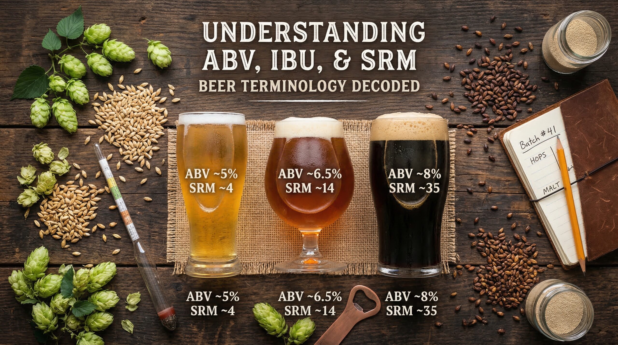 Understanding ABV IBU and SRM Beer Terminology Decoded