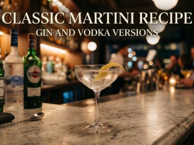 Classic Martini Recipe Gin and Vodka Versions