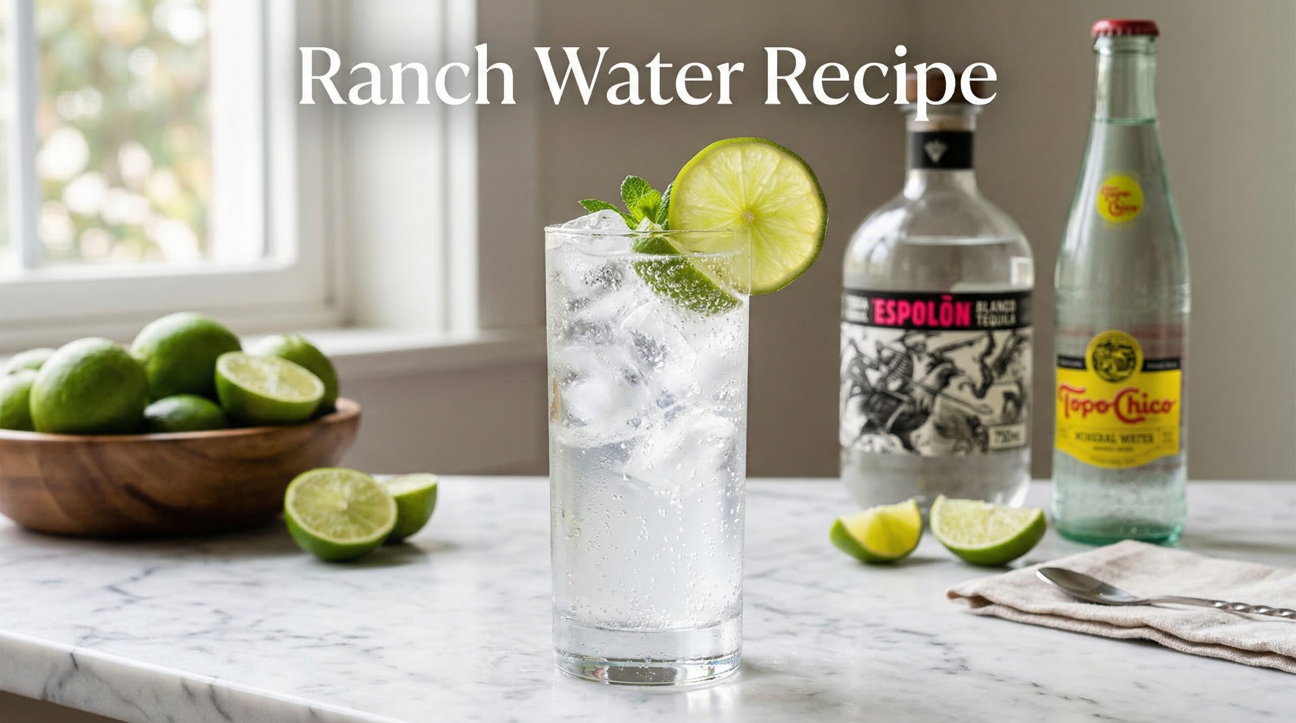 Ranch Water Recipe Tequila Lime and Topo Chico