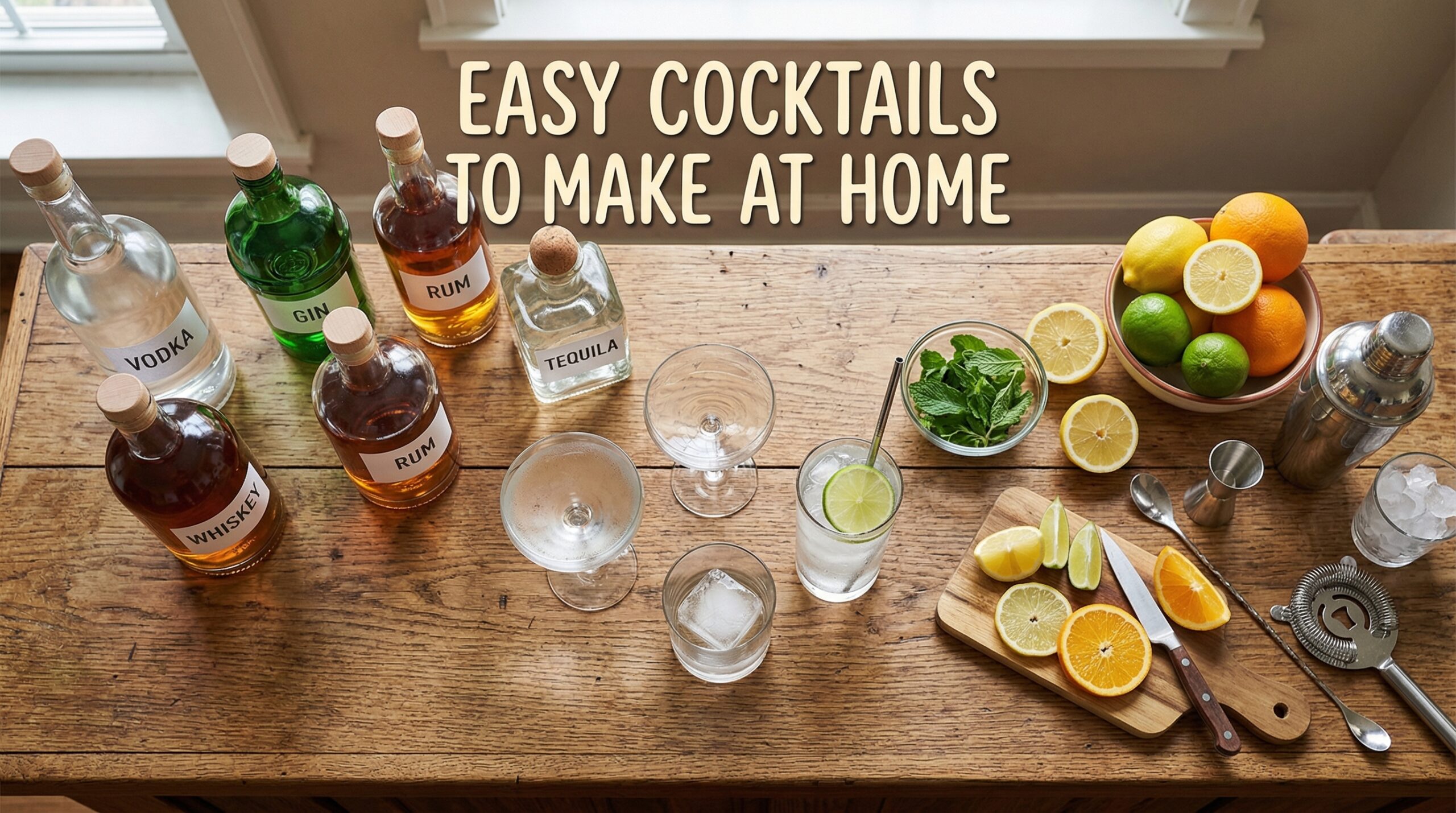 Easy Cocktails to Make at Home with Few Ingredients