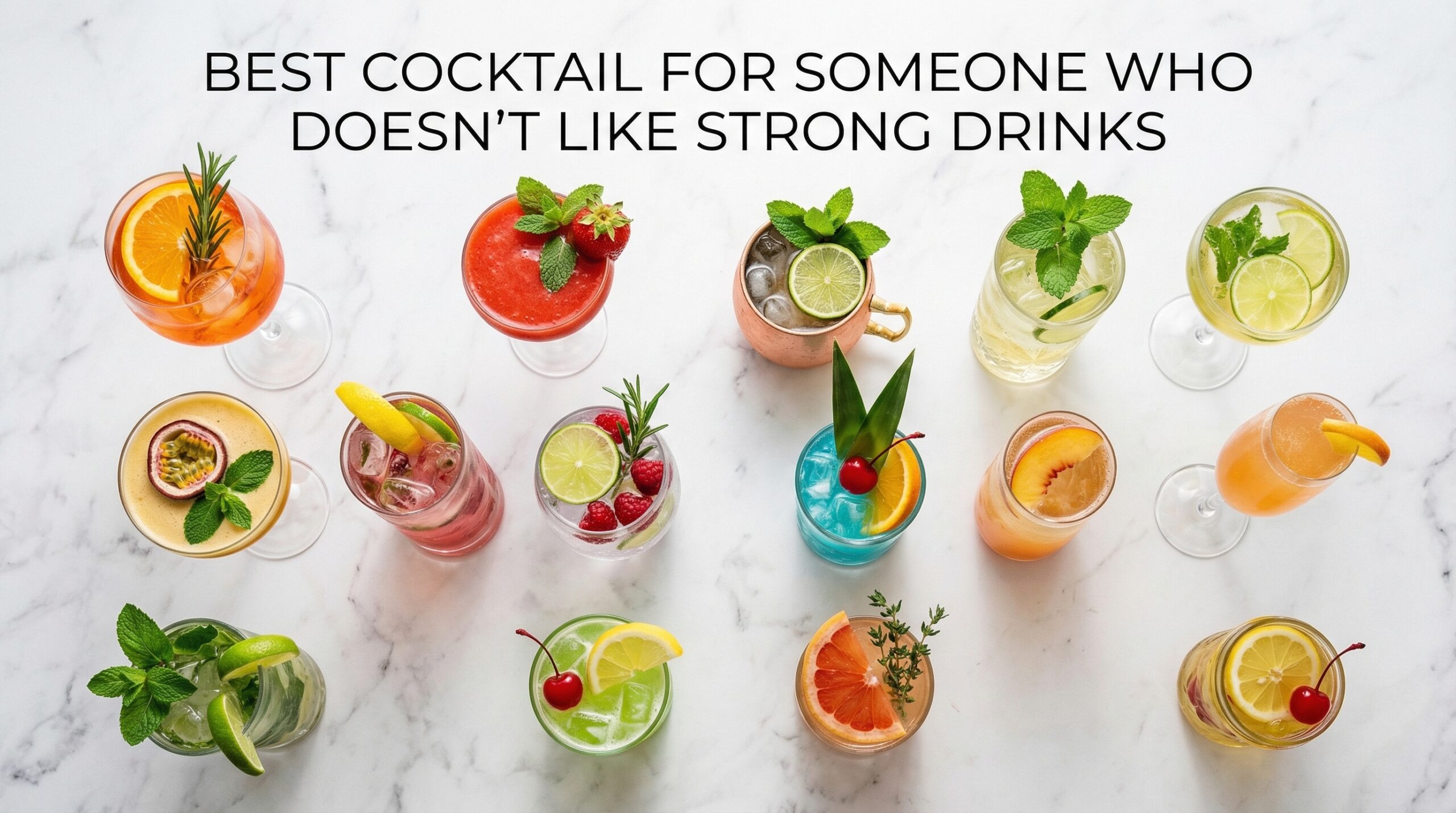 Best Cocktail for Someone Who Doesn't Like Strong Drinks