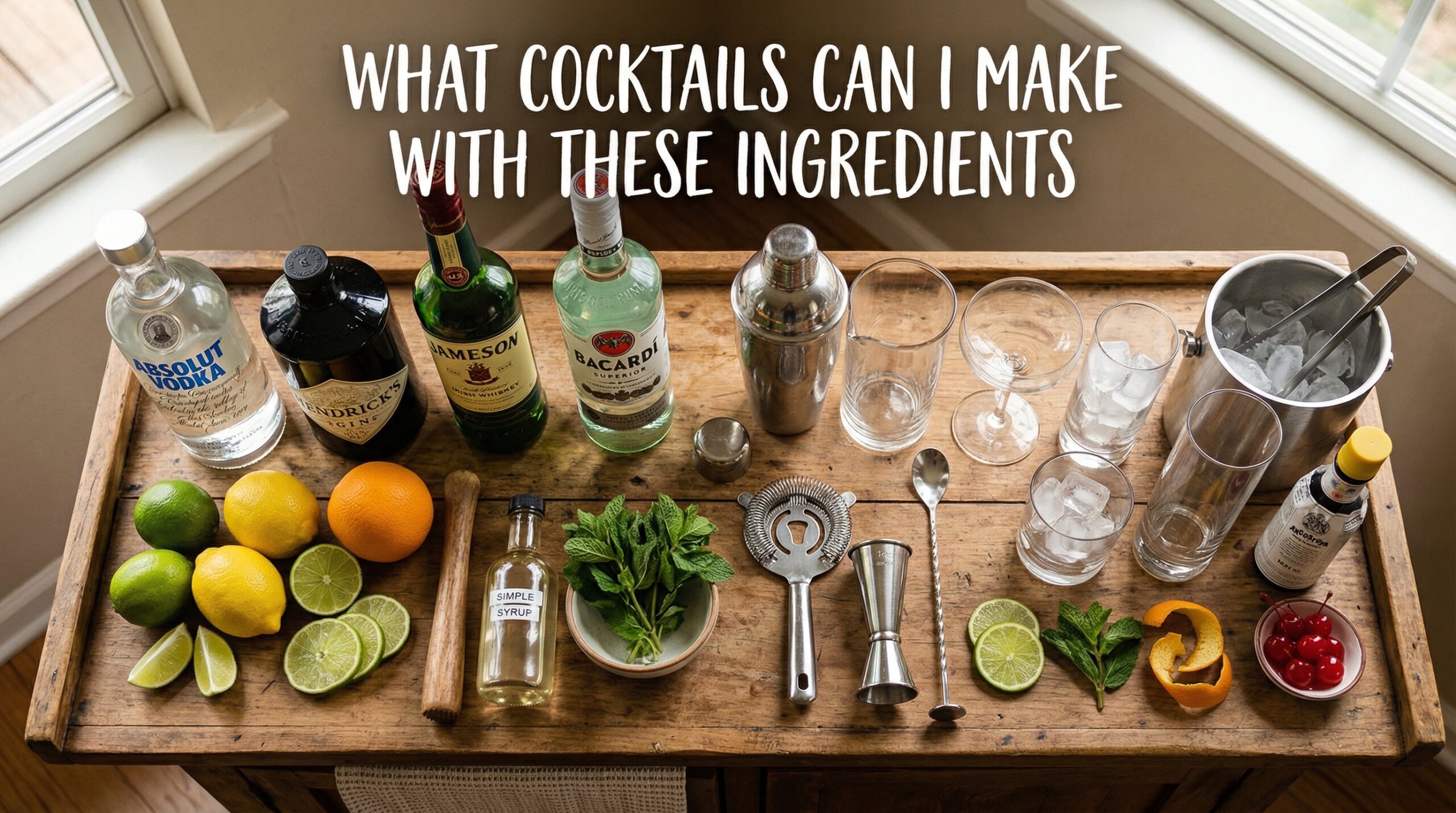 What Cocktails Can I Make with These Ingredients