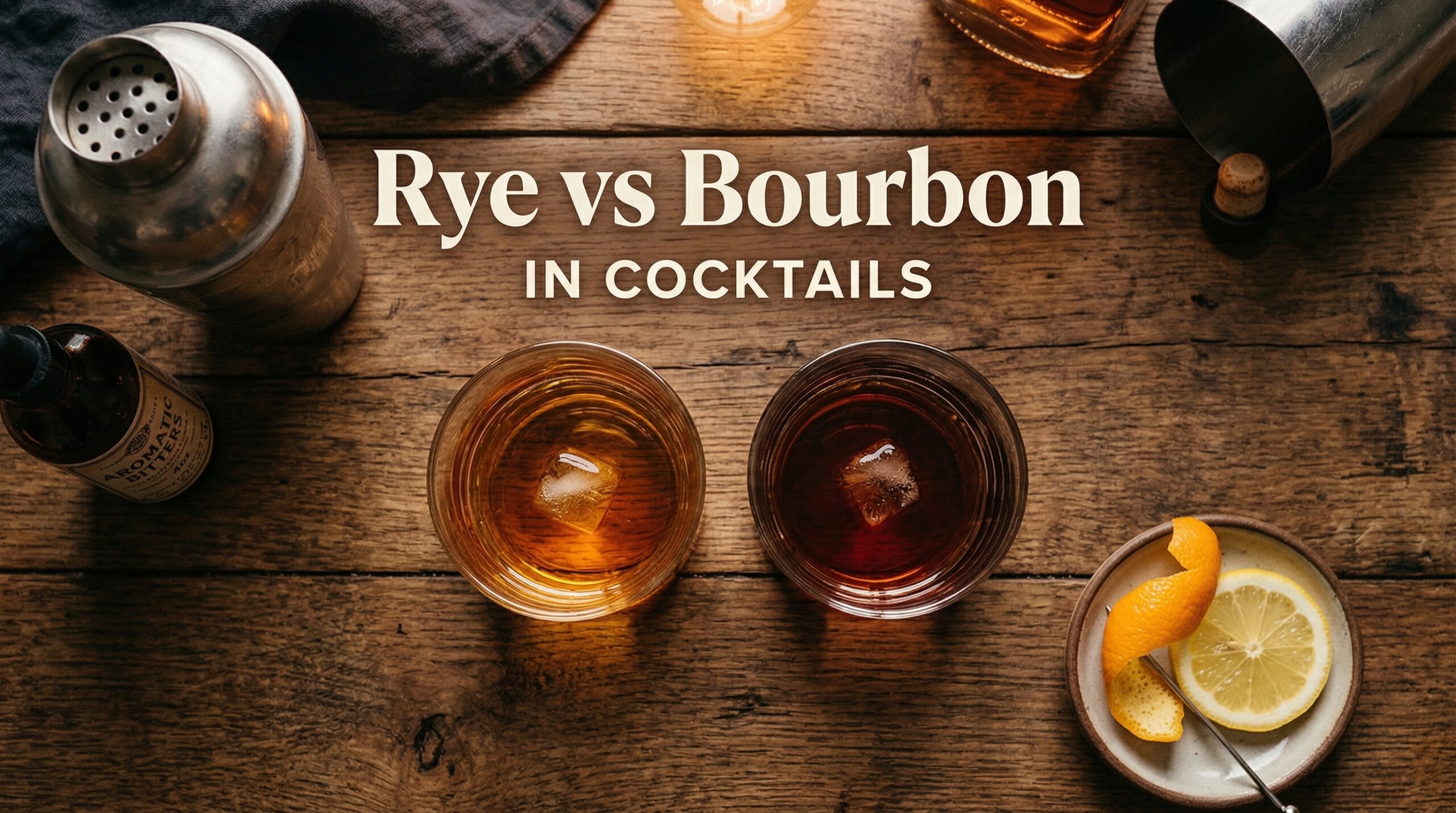 Rye vs Bourbon in Cocktails