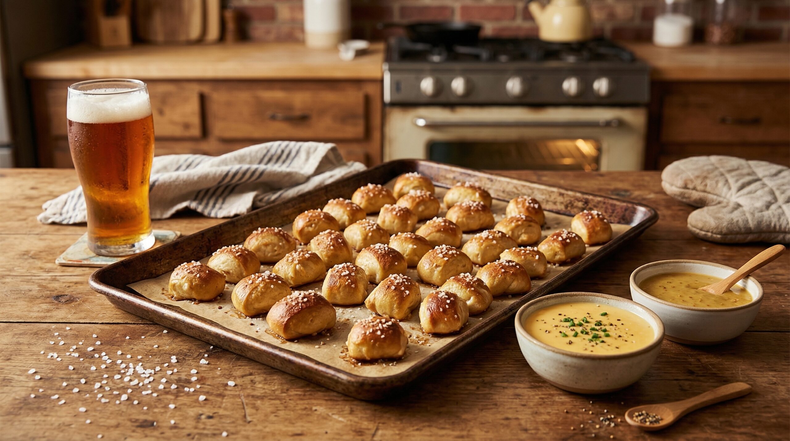 Soft Pretzel Bites Recipe Perfect with Beer