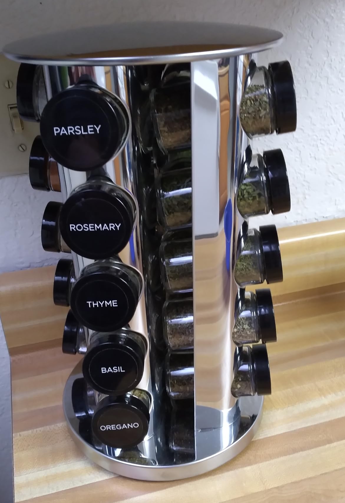Kamenstein 20 Jar Revolving Countertop Spice Rack with Spices Included, FREE Spice Refills for 5 Years customer photo 2
