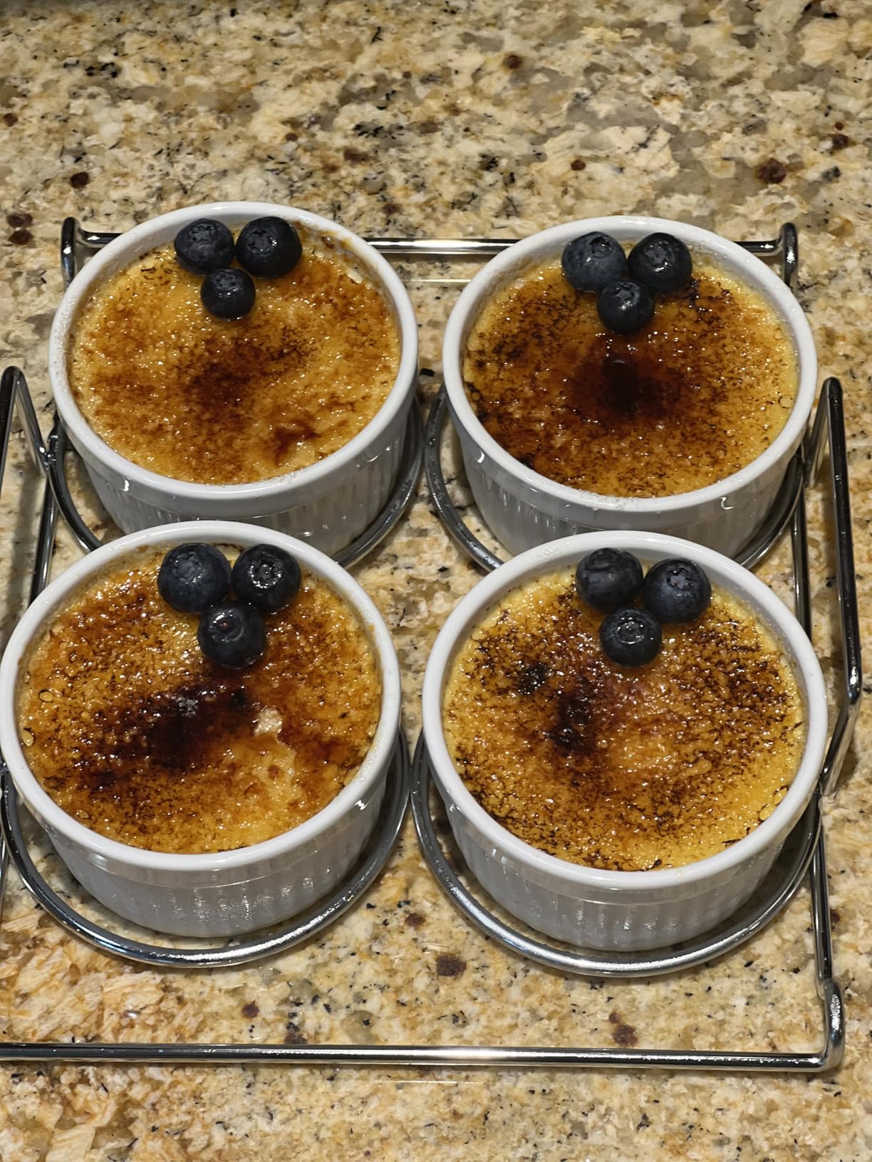 Chicago Metallic Professional 6-Piece Creme Brulee Set with 4 Porcelain Ramekins, 8-inch Square Pan and Wire Rack customer photo 1