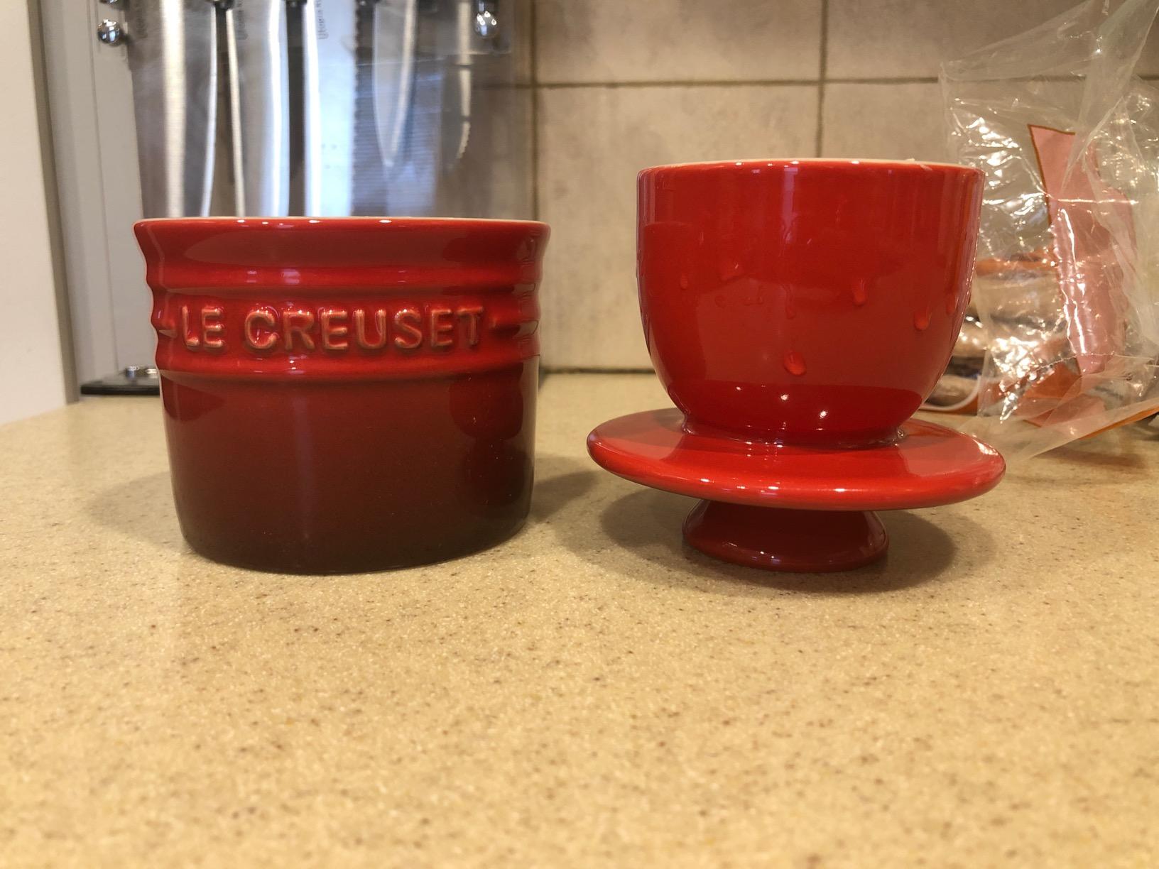 Le Creuset Stoneware Butter Crock, 6 oz., Cerise customer photo 2