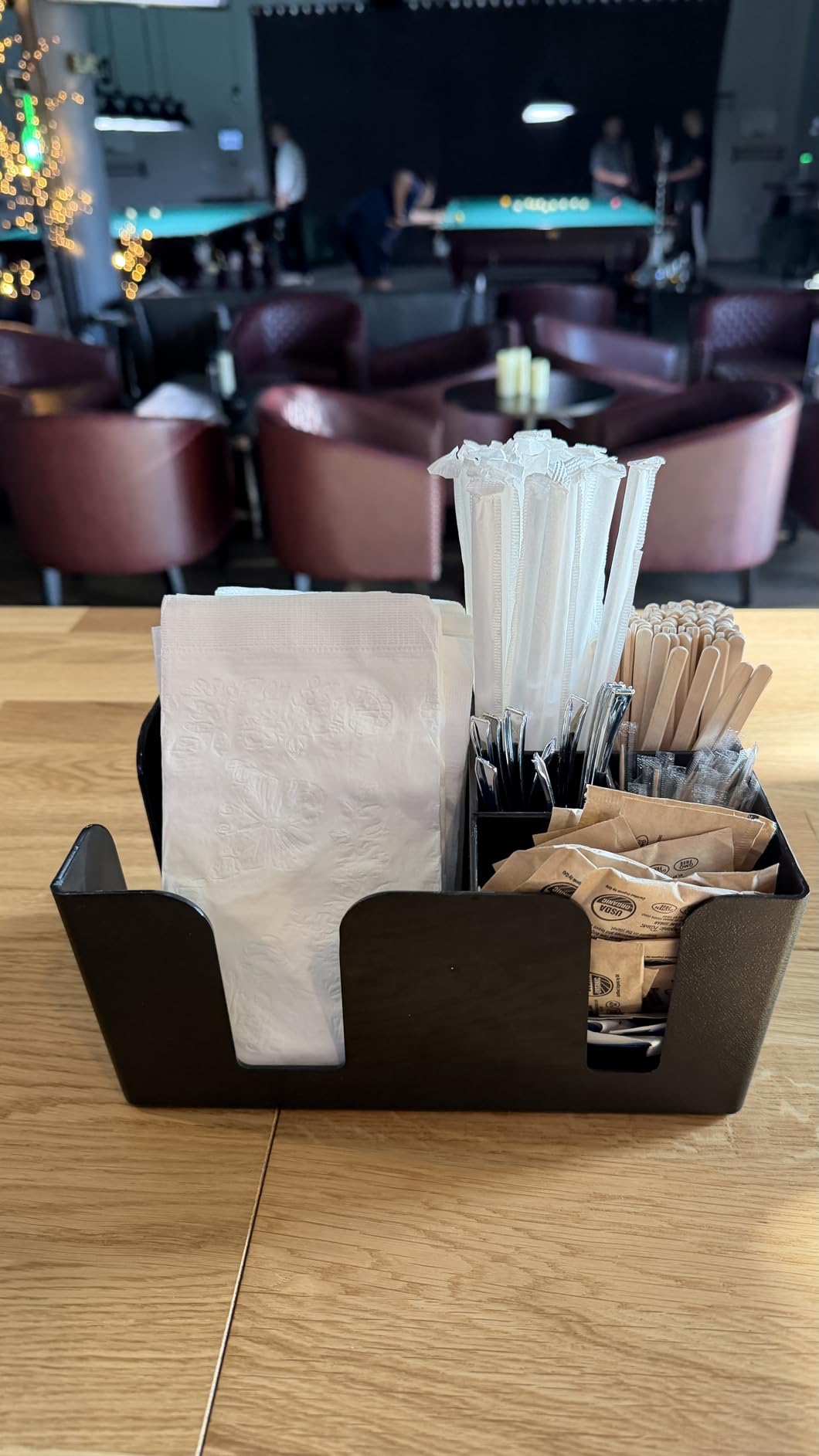Winco Condiment Caddy 6 Compartment, Plastic customer photo 1
