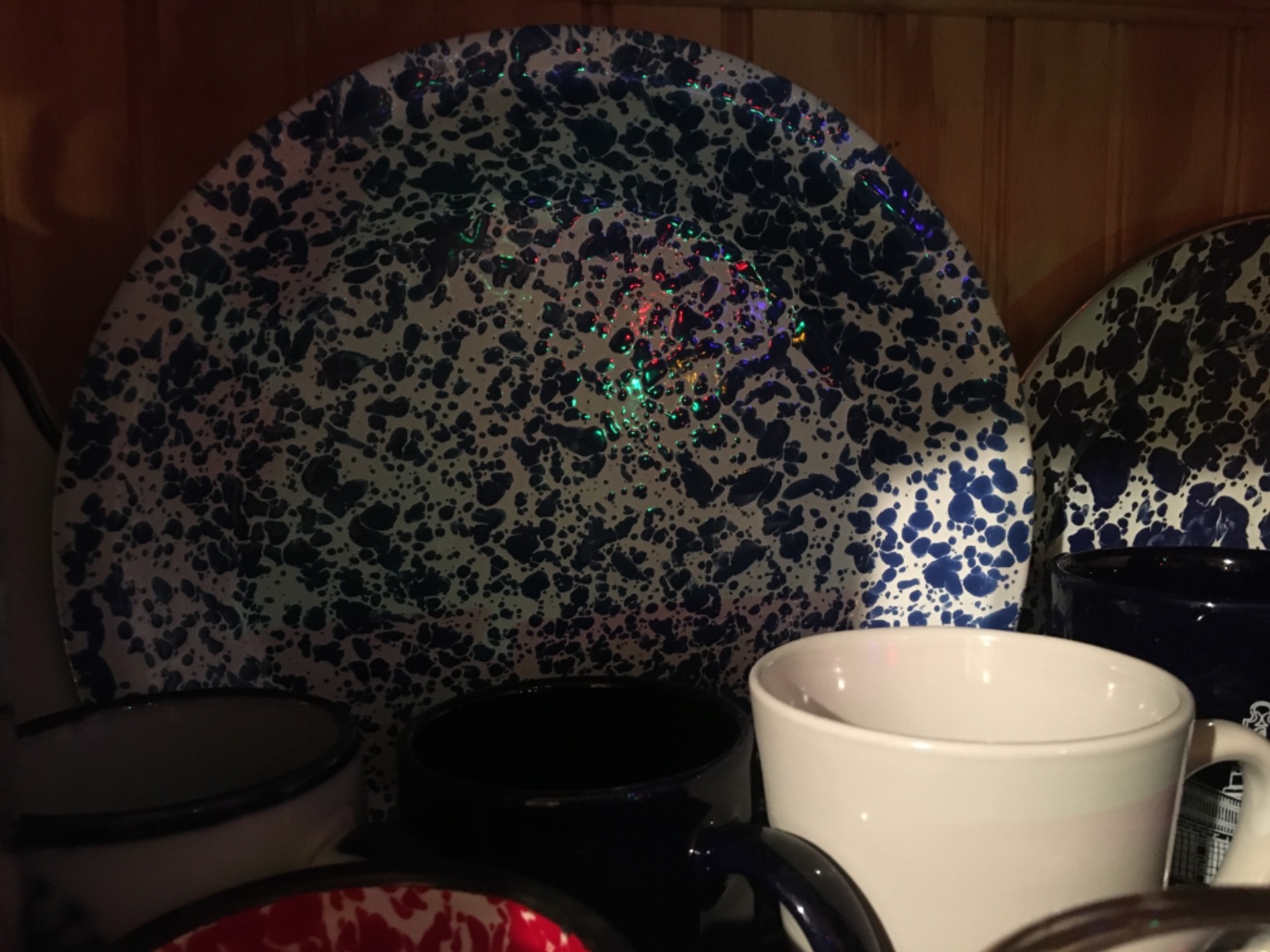 Crow Canyon Home Enamelware Pie Plate, 10 inch, Blue/White Splatter customer photo 1