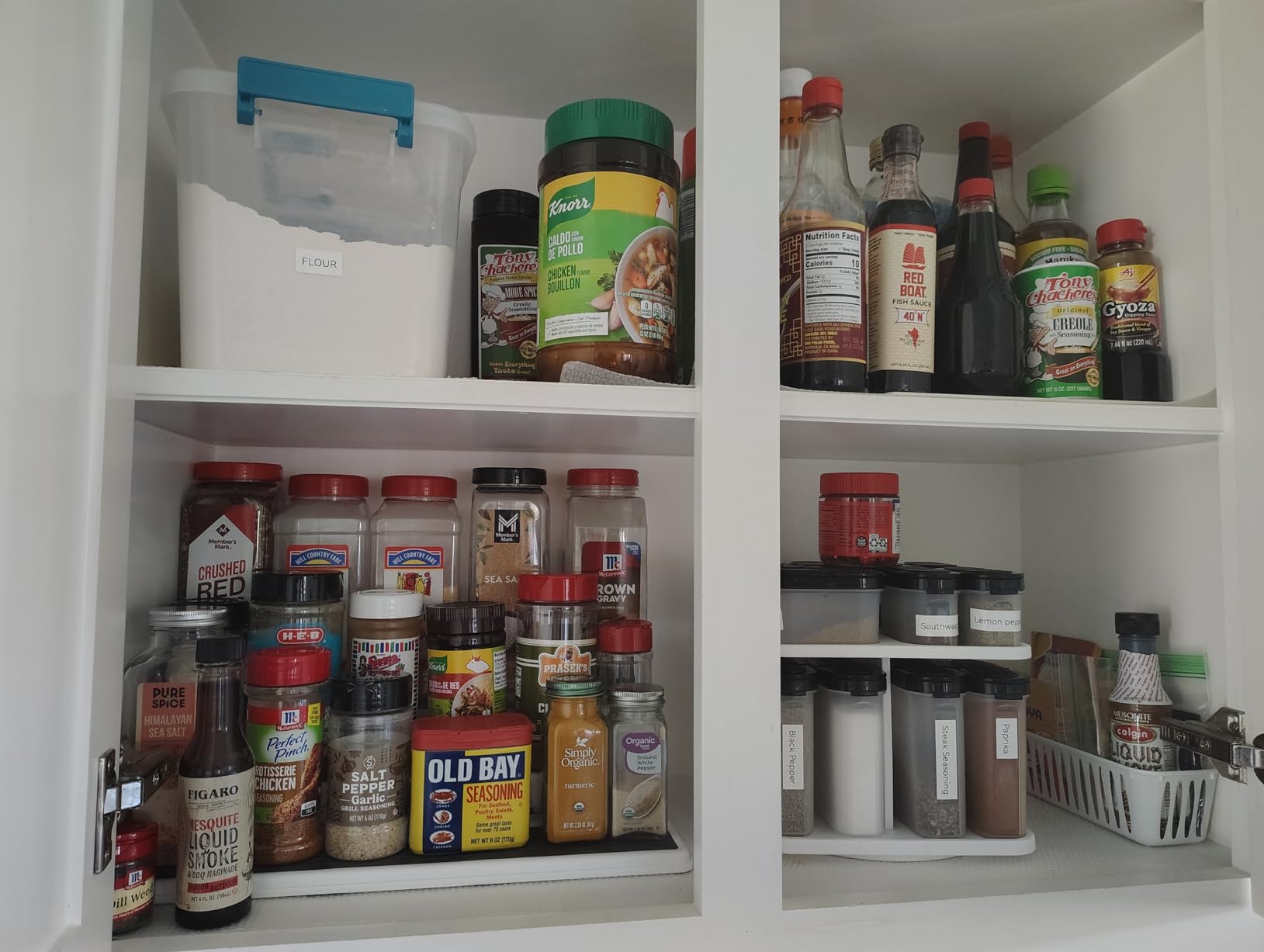 Copco 3-Tier Non-Skid Spice Rack Organizer for Kitchen Cabinet or Pantry, 15-Inch Tiered Shelf, White/Gray, Slip-Resistant Design customer photo 1