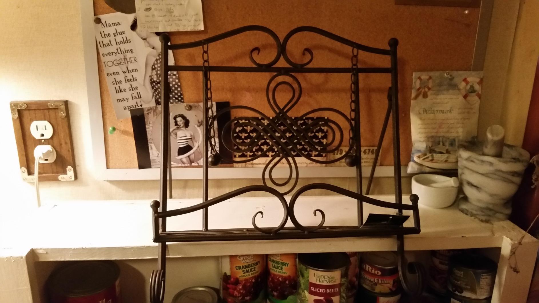 Tripar Swirl Design Metal Cookbook Stand for Cookbooks, Tablets, Recipes, Portable, Adjustable, Free Standing customer photo 2