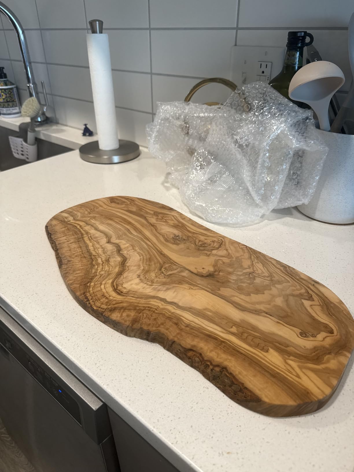 Naturally Med Olive Wood Cutting Board/Cheese Board, 19.5