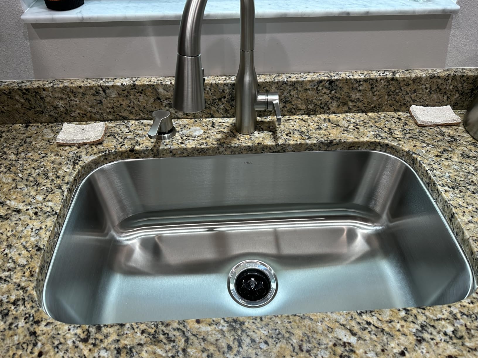 Kraus 31 1/2 Inch Stainless Steel Kitchen Sink, Durable 18 Gauge Single Bowl Kitchen Sinks Undermount, KBU14 customer photo 2