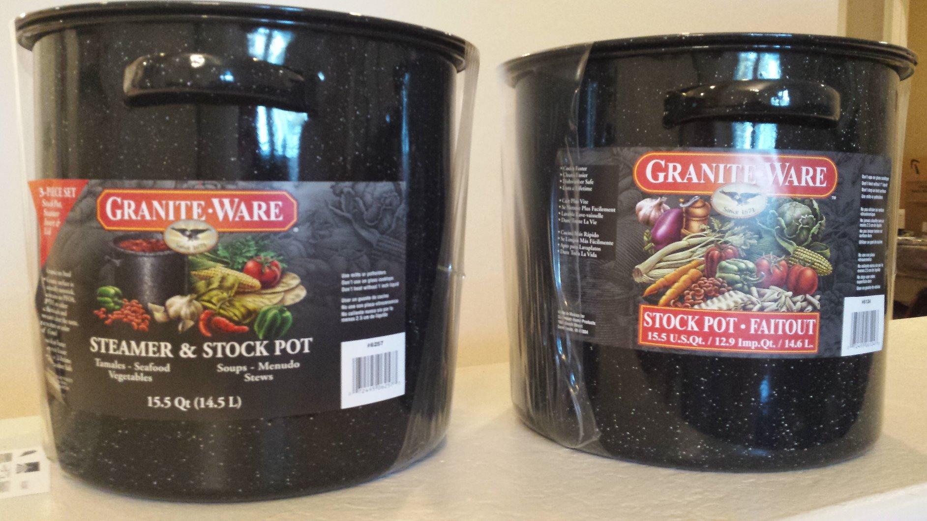 Granite Ware 15.5 Qt Steamer Pot With Rack, Black - Multi-Tier Steam Pot for Cooking Tamales, Seafood, Vegetables - Durable Porcelain Cookware with Steel Core - Everyday Versatile Cookware customer photo 2