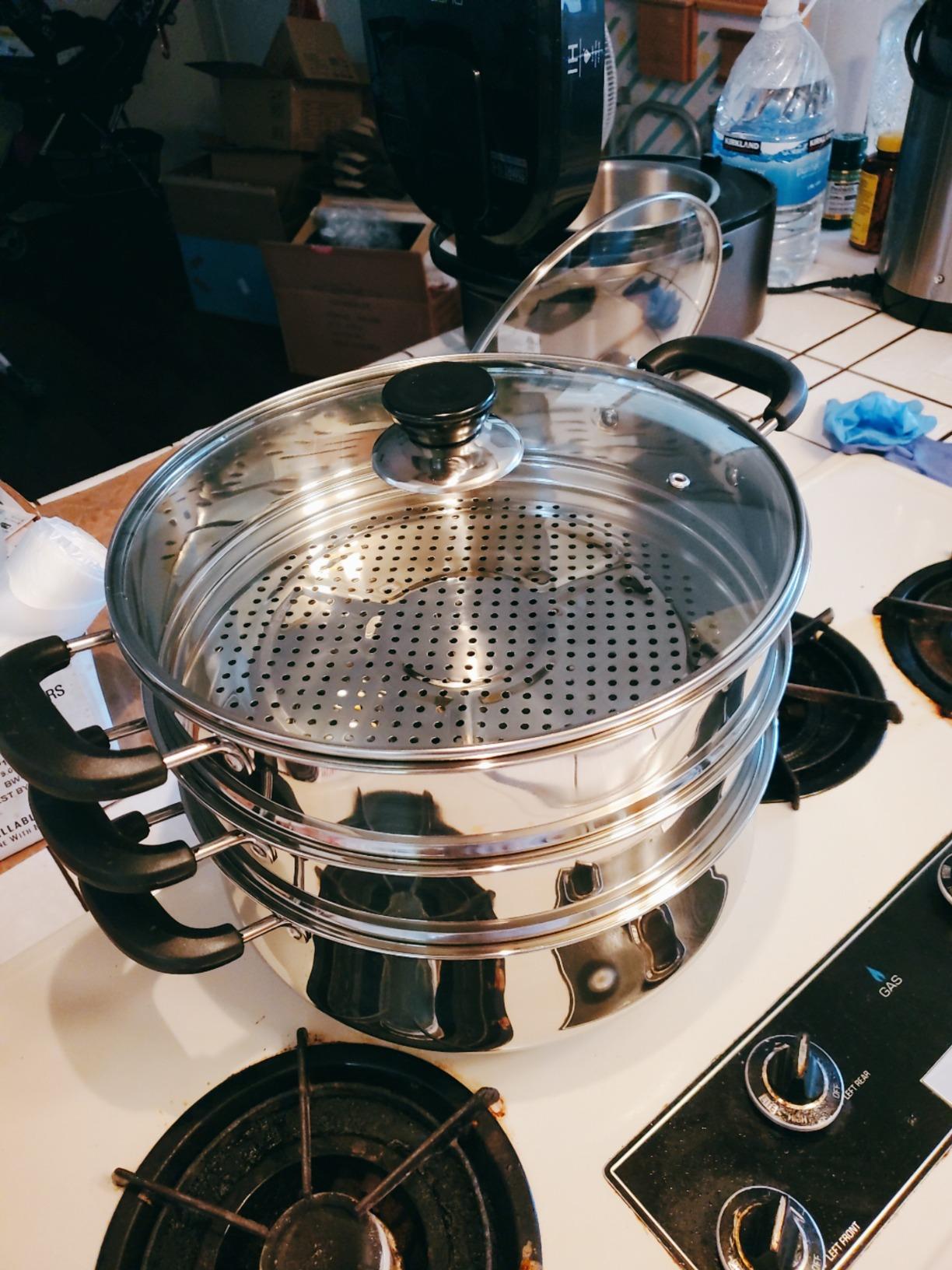 Concord 30 CM Stainless Steel 3 Tier Steamer Pot Steaming Cookware - Triply Bottom customer photo 2